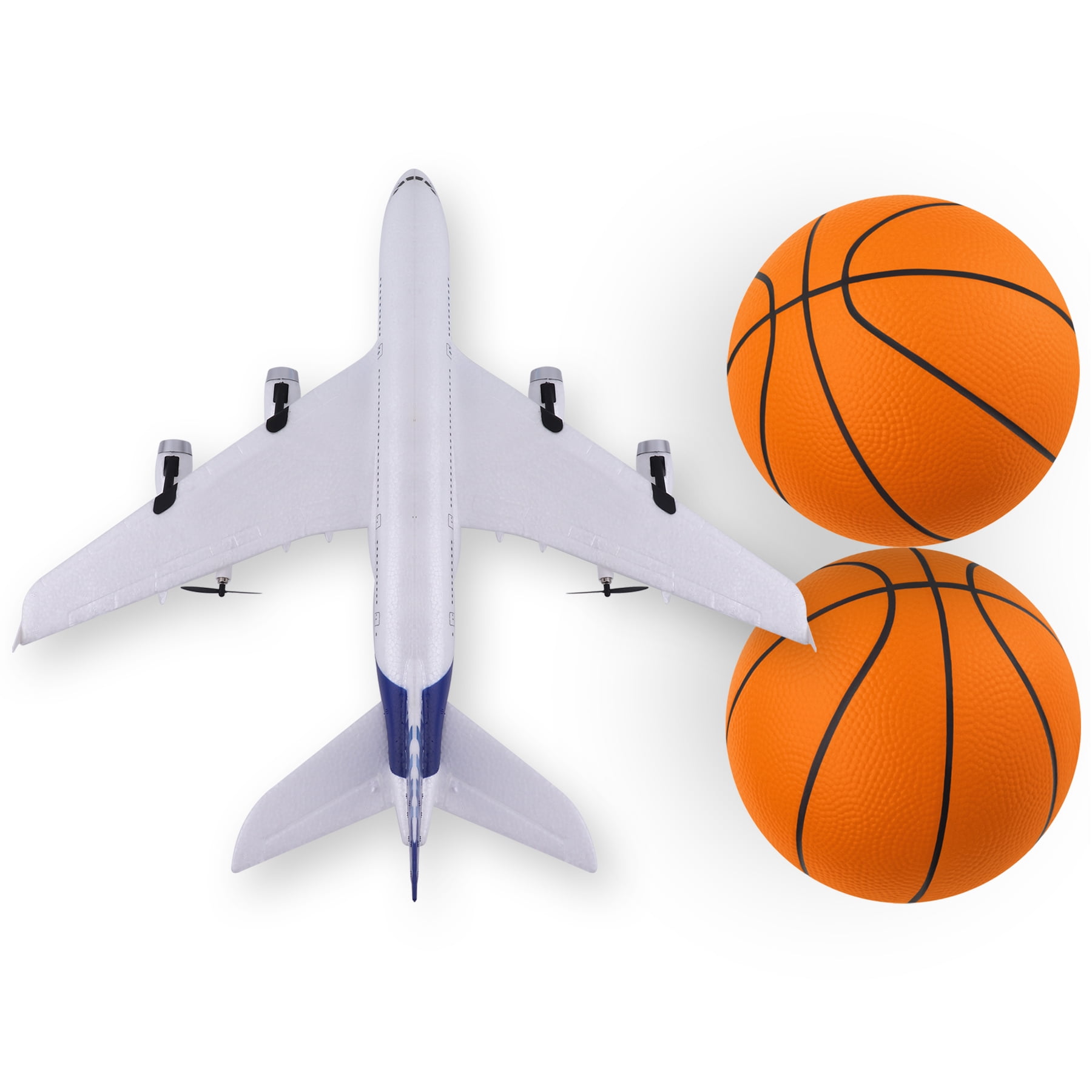 Sky Rider X 72 Remote Control Jumbo Jetliner Airplane, DR472W, White/Blue - Image 5