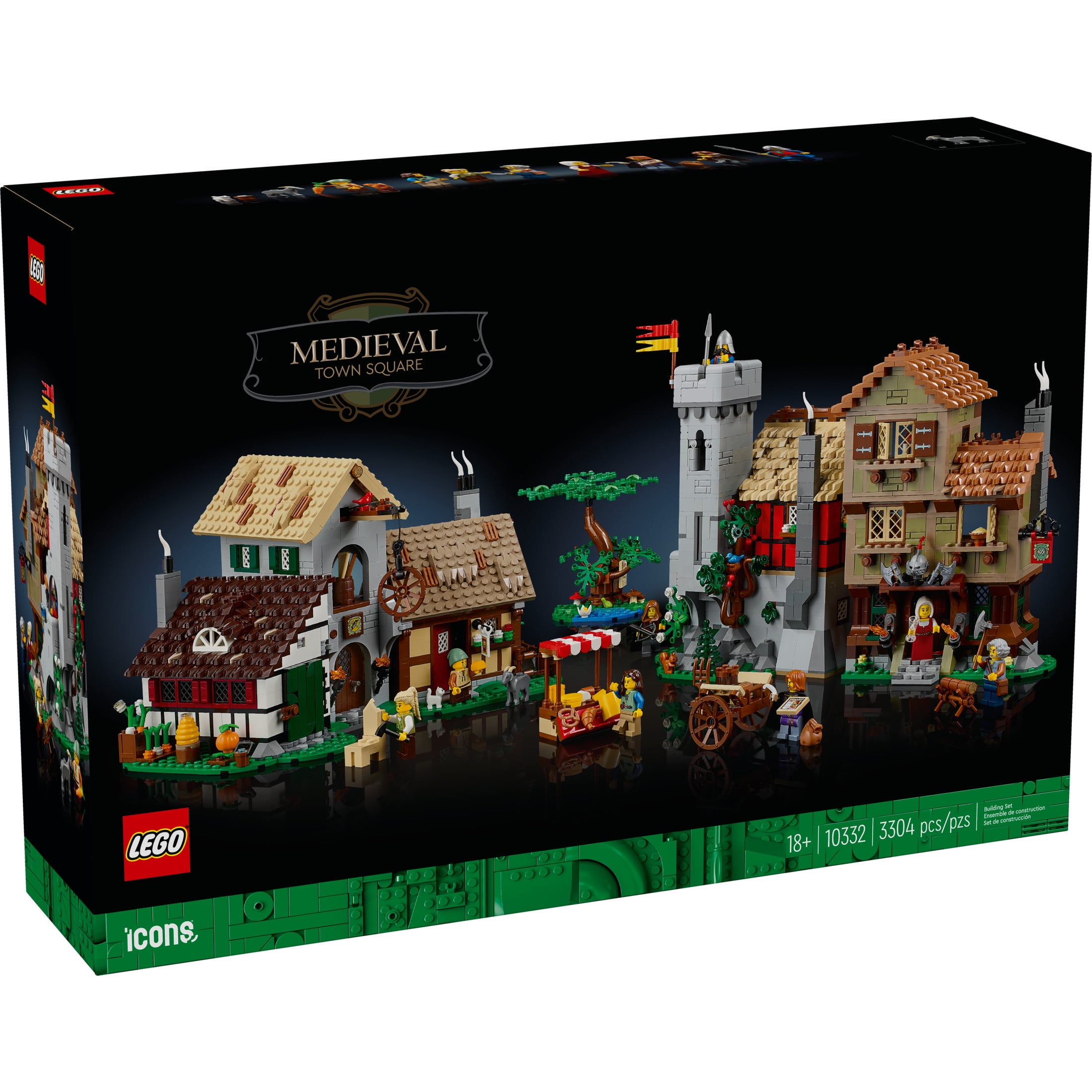 LEGO Icons Medieval Town Square Building Set for Adults - Office or Shelf Decor for Men & Women, Ages 18+ Years - W/ 8 Medieval Minifigures - Gift for Birthdays - 10332 - Image 3