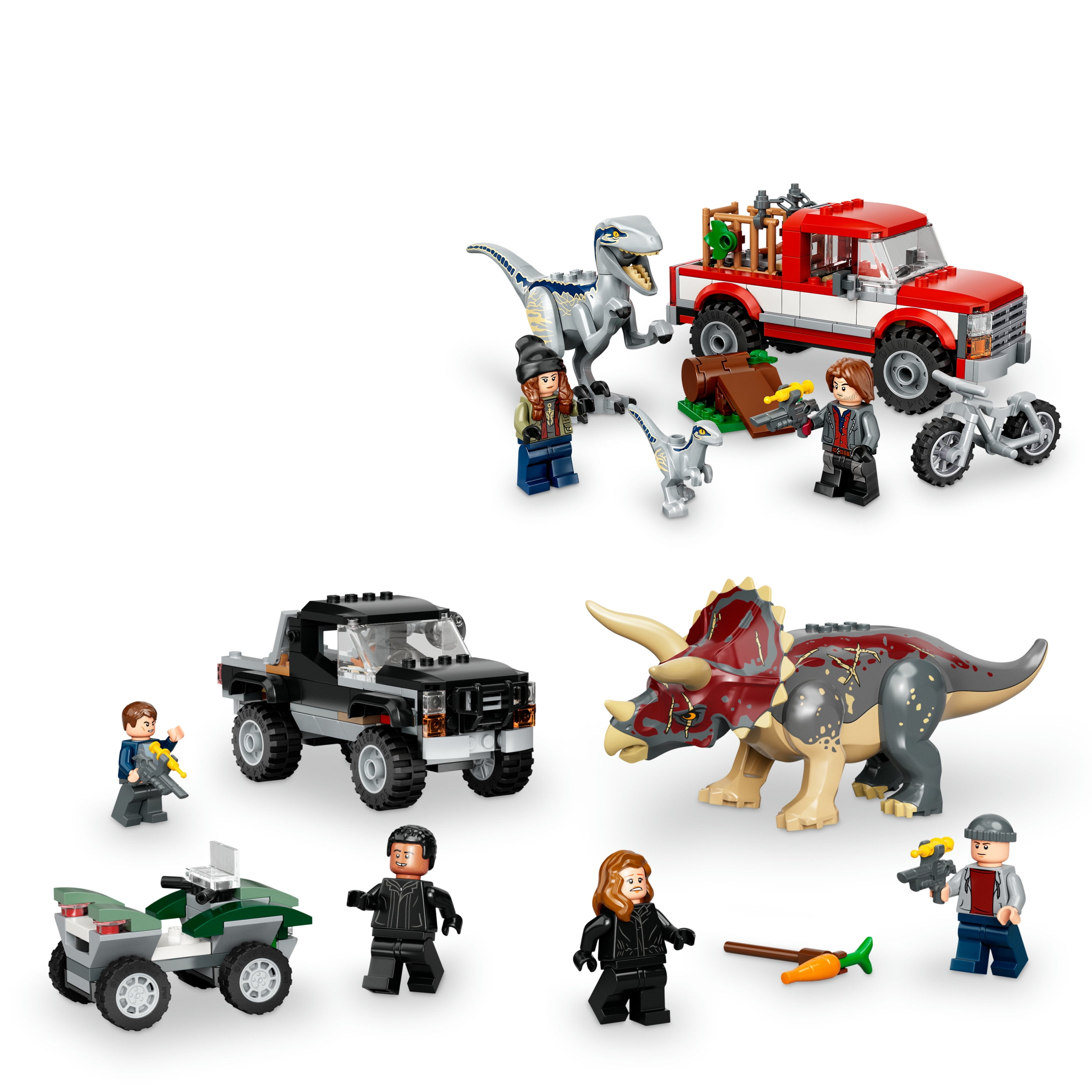 LEGO Jurassic World Dino Combo Pack 66774 Toy Value Pack, 2 in 1 Triceratops and Velociraptor Gift Set, Jurassic World Toy with Dinosaur and Truck Toys, Christmas Gift for Kids Ages 7 and Up - Image 7