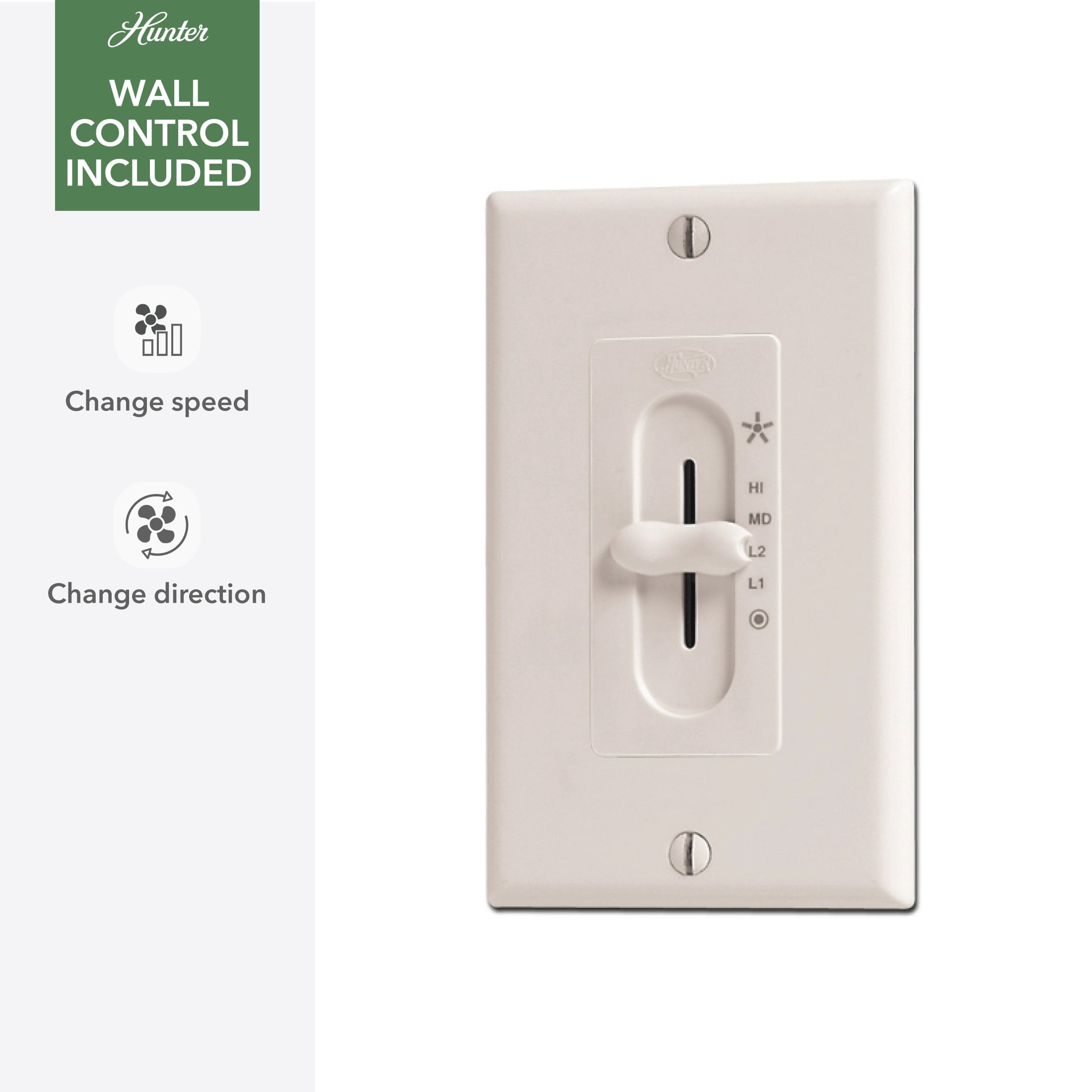 Hunter 52 inch Outdoor or Indoor Ceiling Fan No Light - Black Ceiling Fan without Light, For Patio, Porch, Garage, or Living Room, Standard Mount, 5 Blades, Wall Control - Burton 52247, Matte Black - Image 3