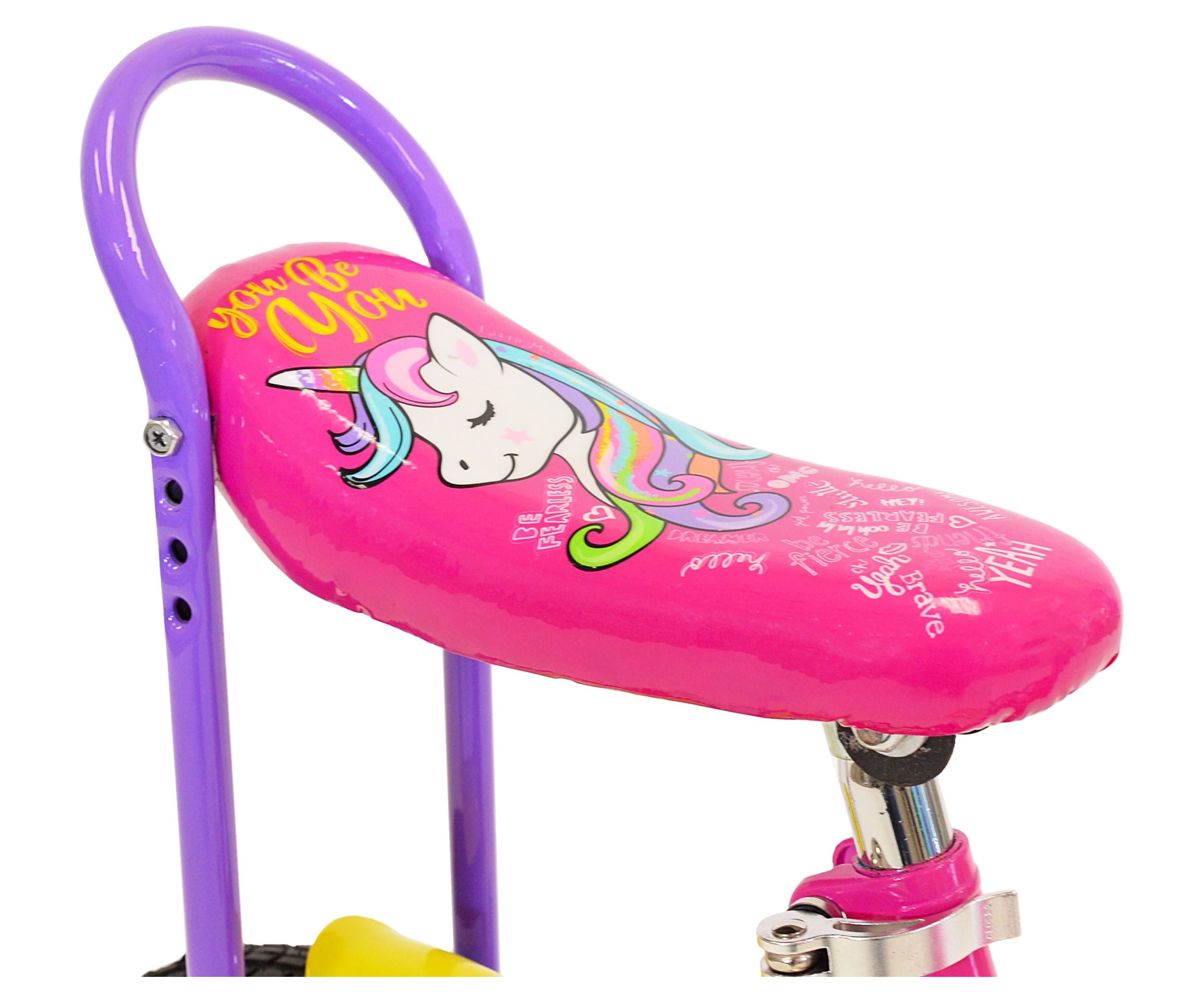 12" LittleMissMatched Unicorn Child's Bicycle, 12" Wheels, Toddlers Ages 3+, Pink,Purple - Image 2