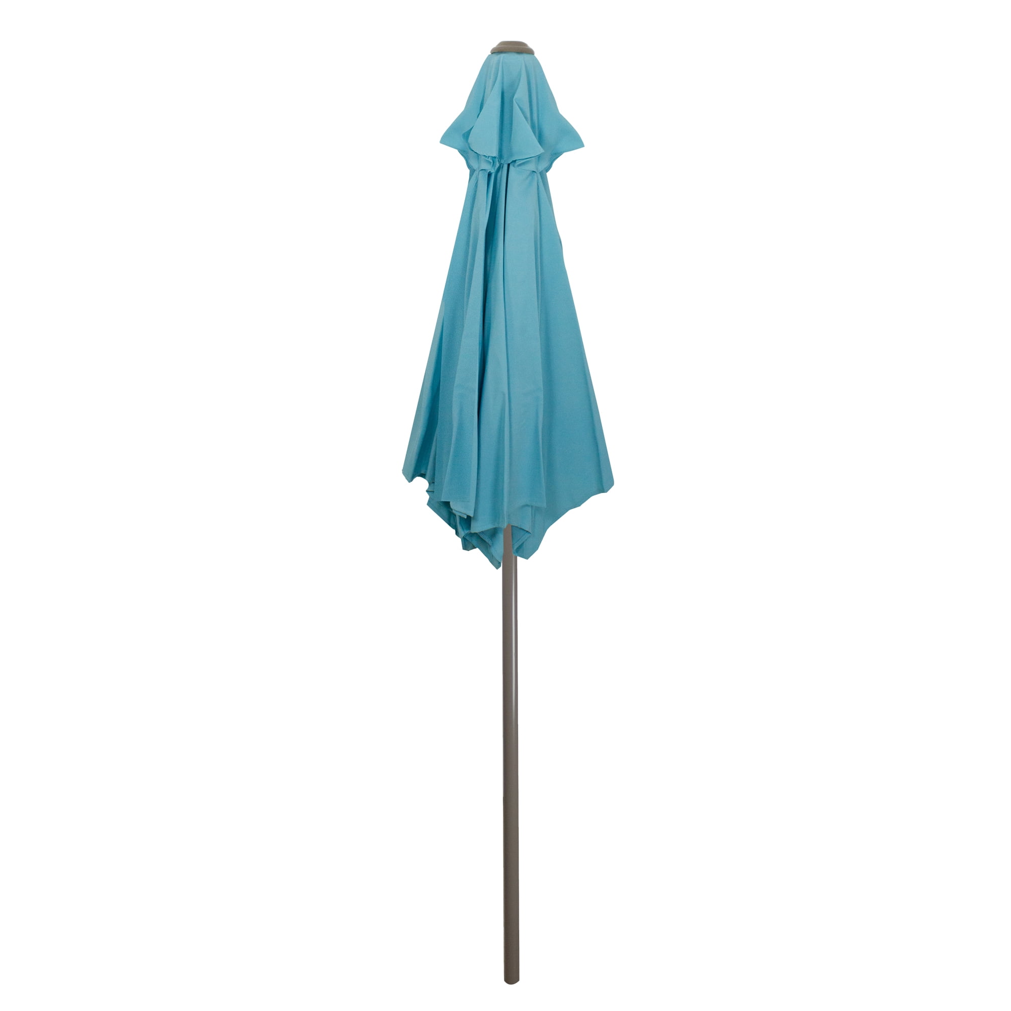 Northlight 6.5' Outdoor Patio Market Umbrella with Hand Crank - Turquoise Blue - Image 3