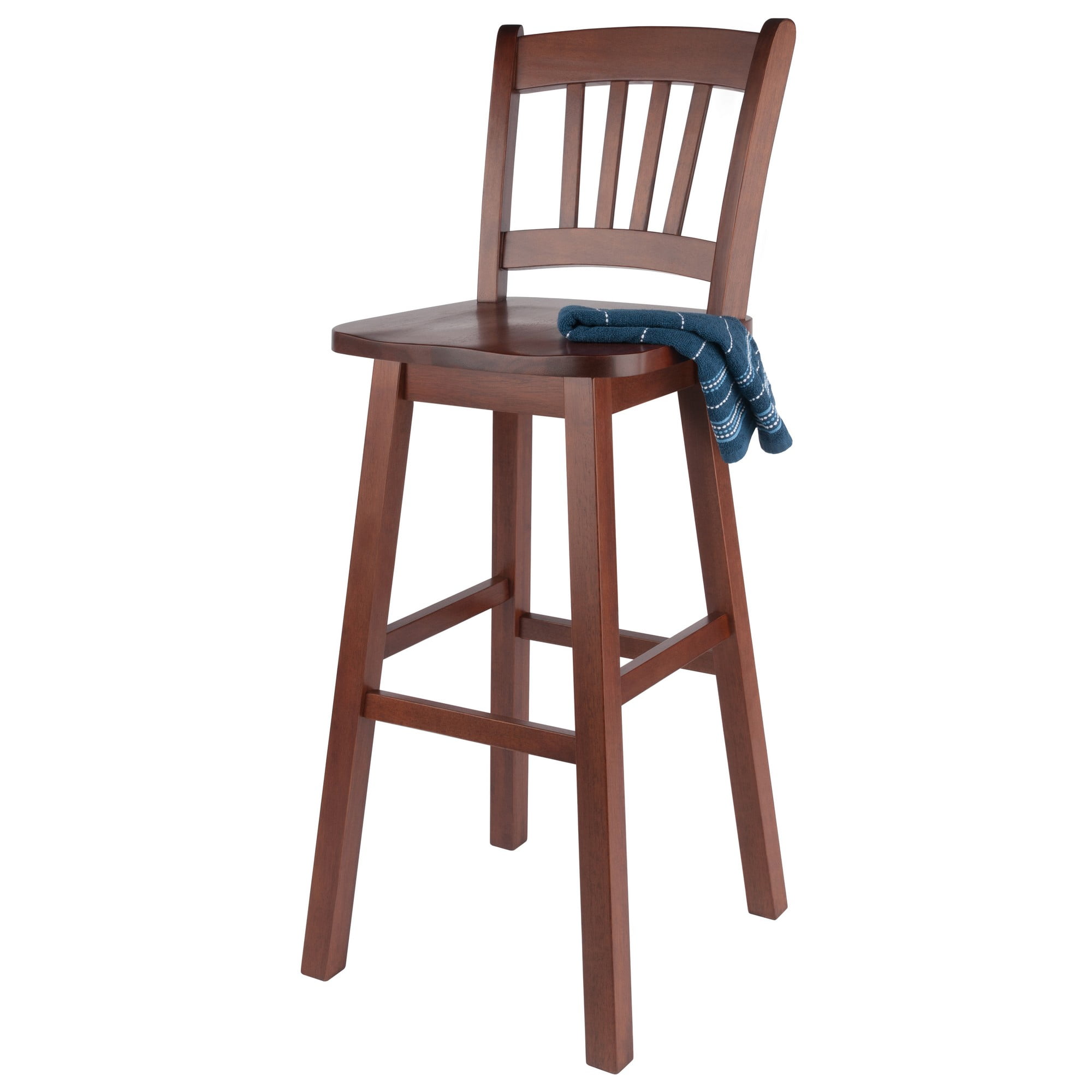 Winsome Wood Fina Swivel Seat Bar Stool, Walnut - Image 8