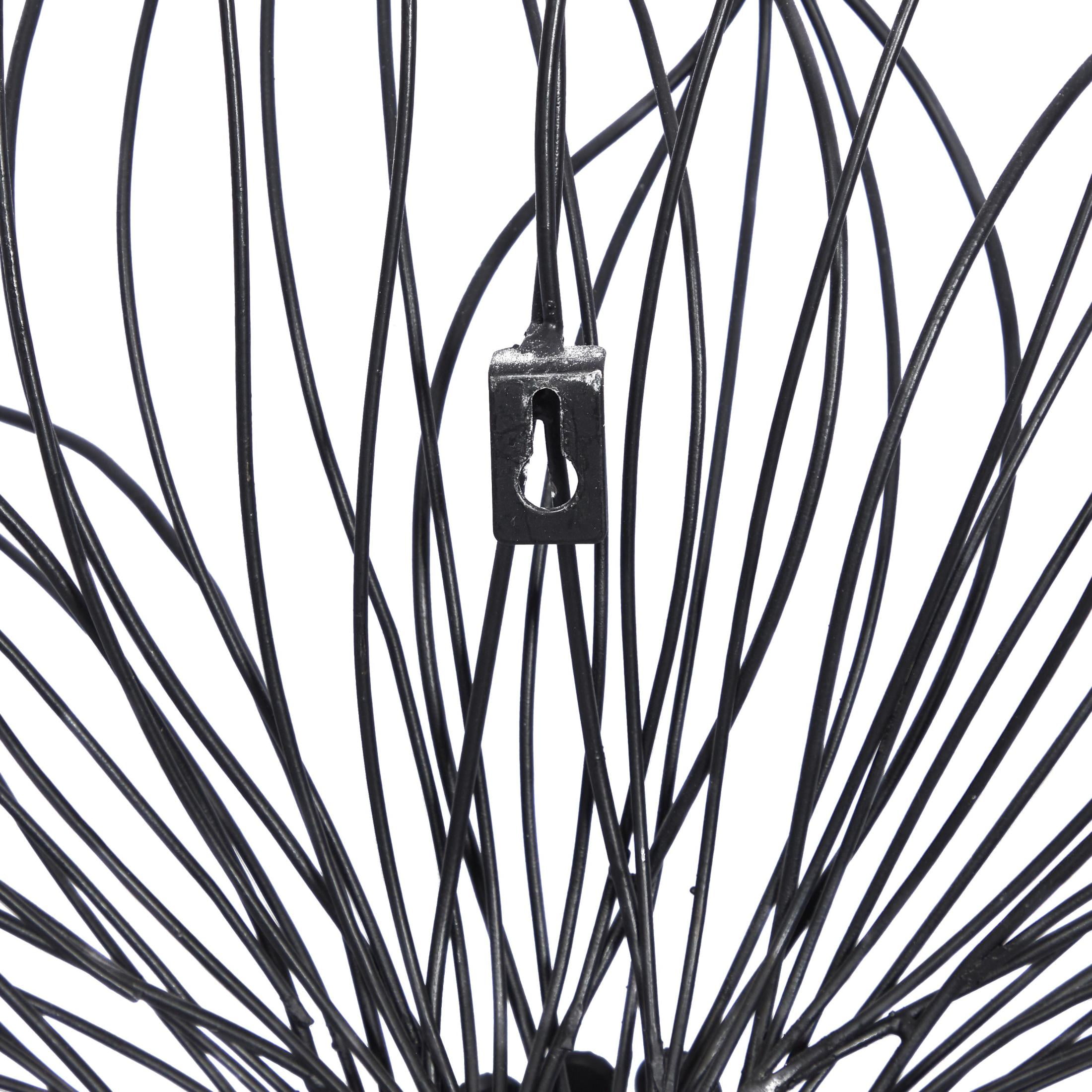 DecMode Modern Black Metal Hibiscus Flower Wall Décor with Crystal Embellshments, 26"W x 26"H - Image 11