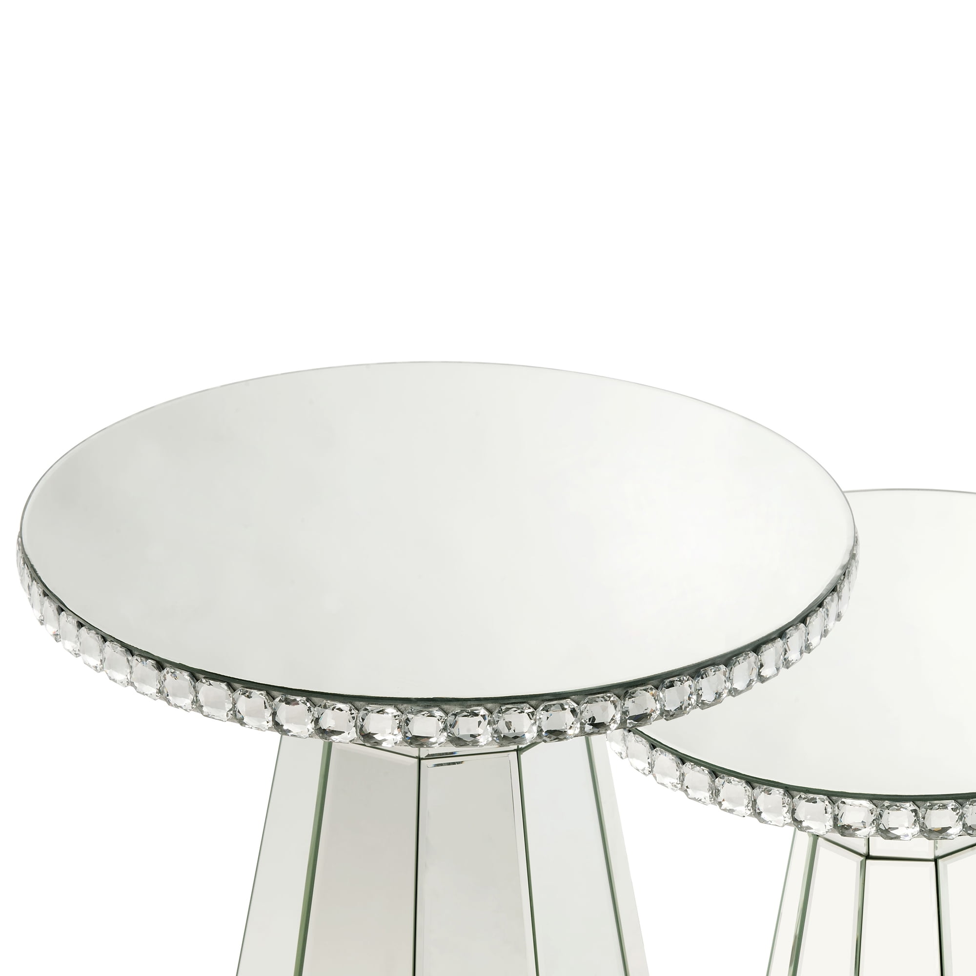 ACME Lotus Round Accent Table in Mirrored - Image 2