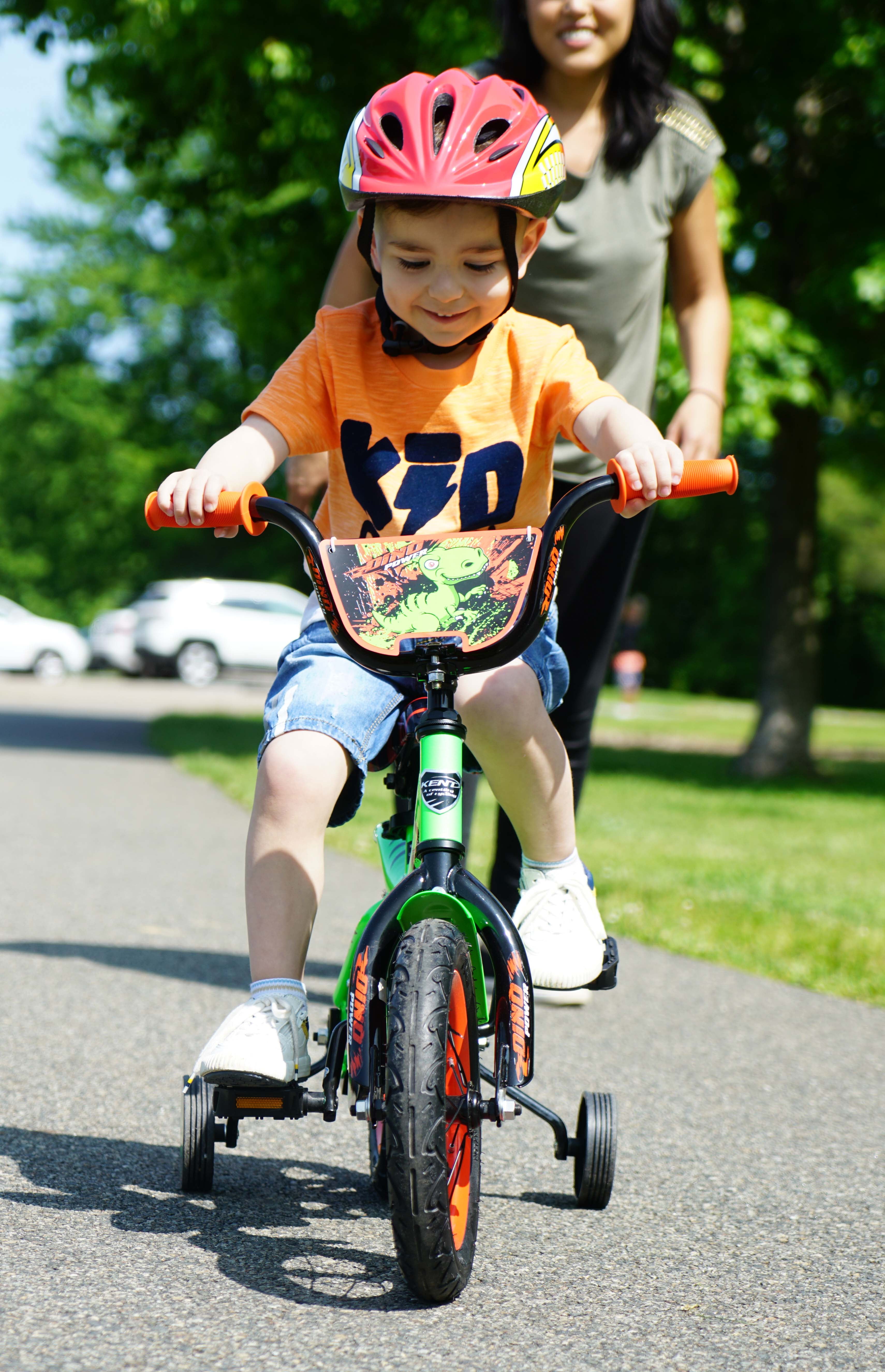 12" Kent Dino Power Training Wheel Bicycle, Fits Rider 2' - 3'2", Green, Toddler/Child, Unisex - Image 2