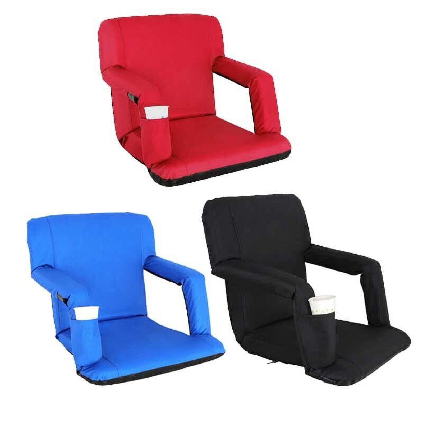 3 Colors Wide Stadium Seat for Bleachers Reclining Stadium Chair w/Back Cushion - Image 8