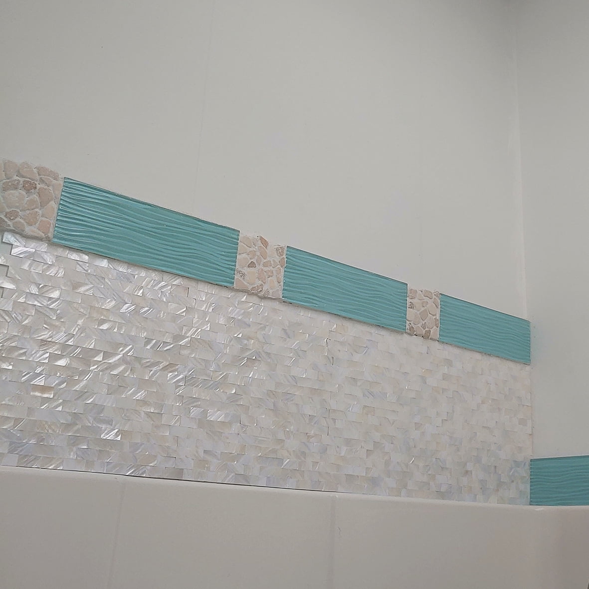 Acopelo Peel and Stick Mother of Pearl Mosaic Metro Tile Natural White 12" x 12" for Backsplash, Kitchen Wall - 6 Tiles - Image 10