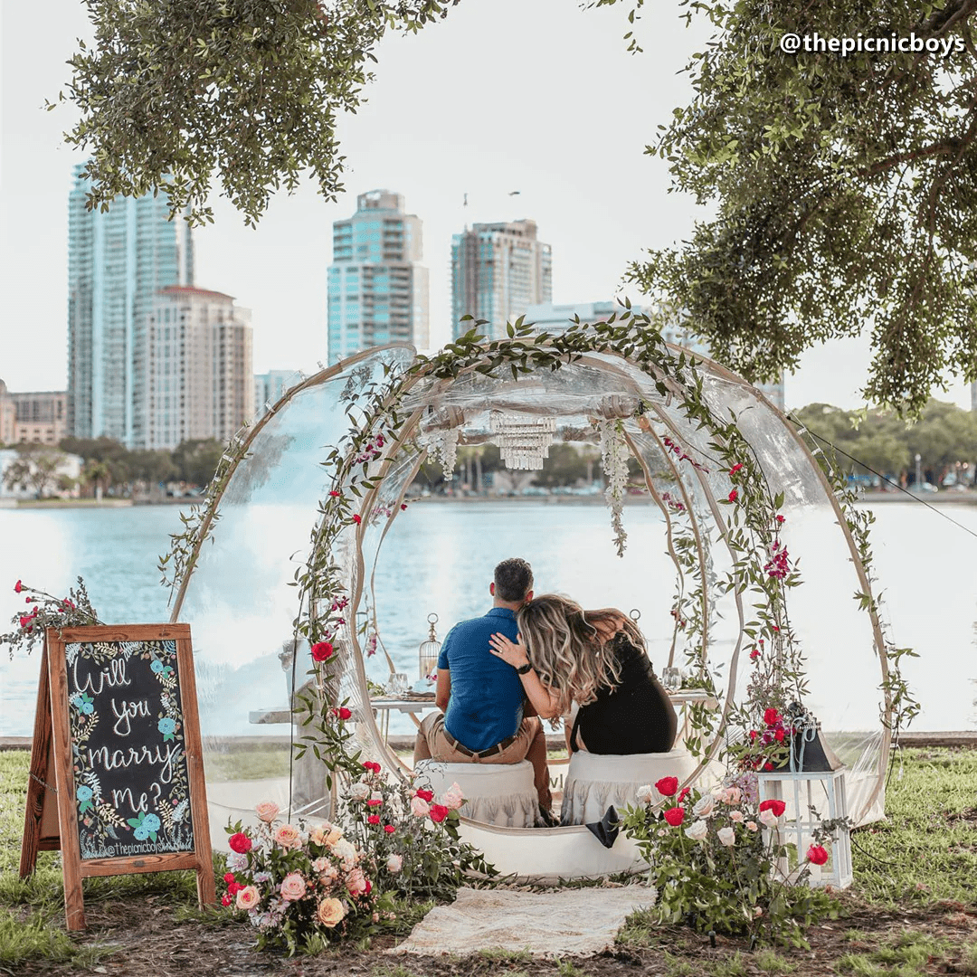 Alvantor Bubble Tent Pop up Canopy Family Camping Gazebo 10'Lx10W'x7'H Beige - Image 4