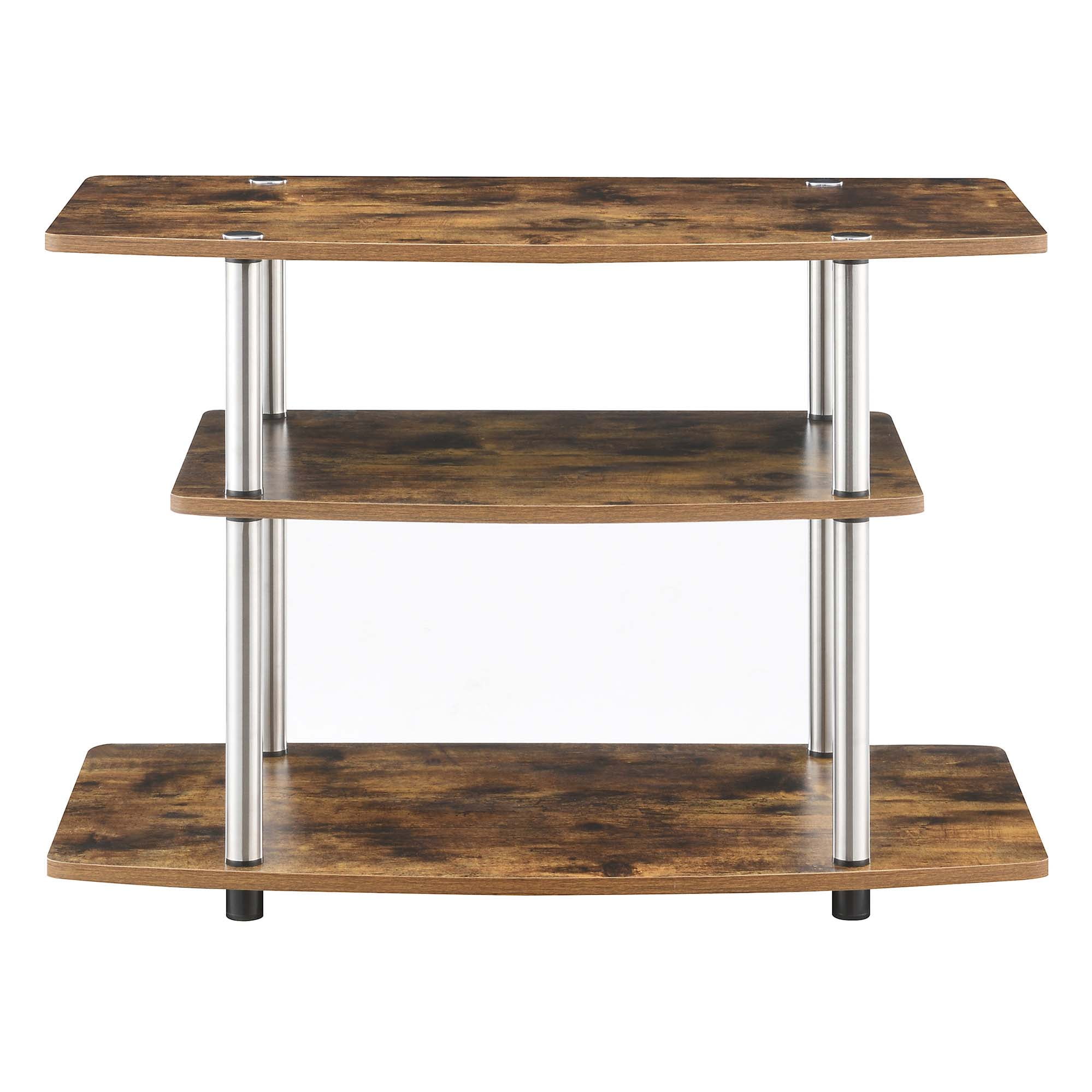 Convenience Concepts Designs2Go No Tools 3 Tier TV Stand, Barnwood - Image 3