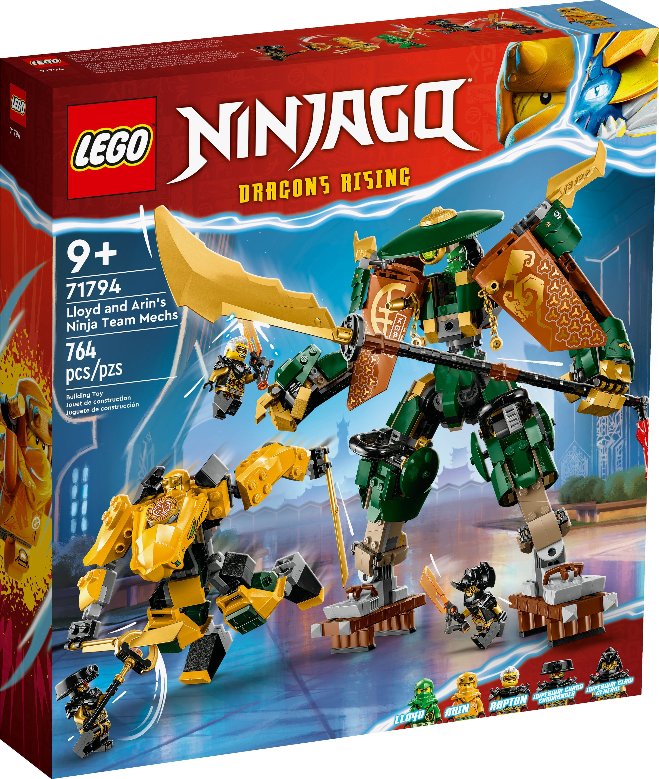 LEGO NINJAGO Lloyd and Arin’s Ninja Team Mechs 71794 Building Toy Set, Featuring 2 Battle Mechs and 5 Minifigures, Gift for Imaginative Boys and Girls Ages 9+ Who Love Ninja Adventures - Image 5