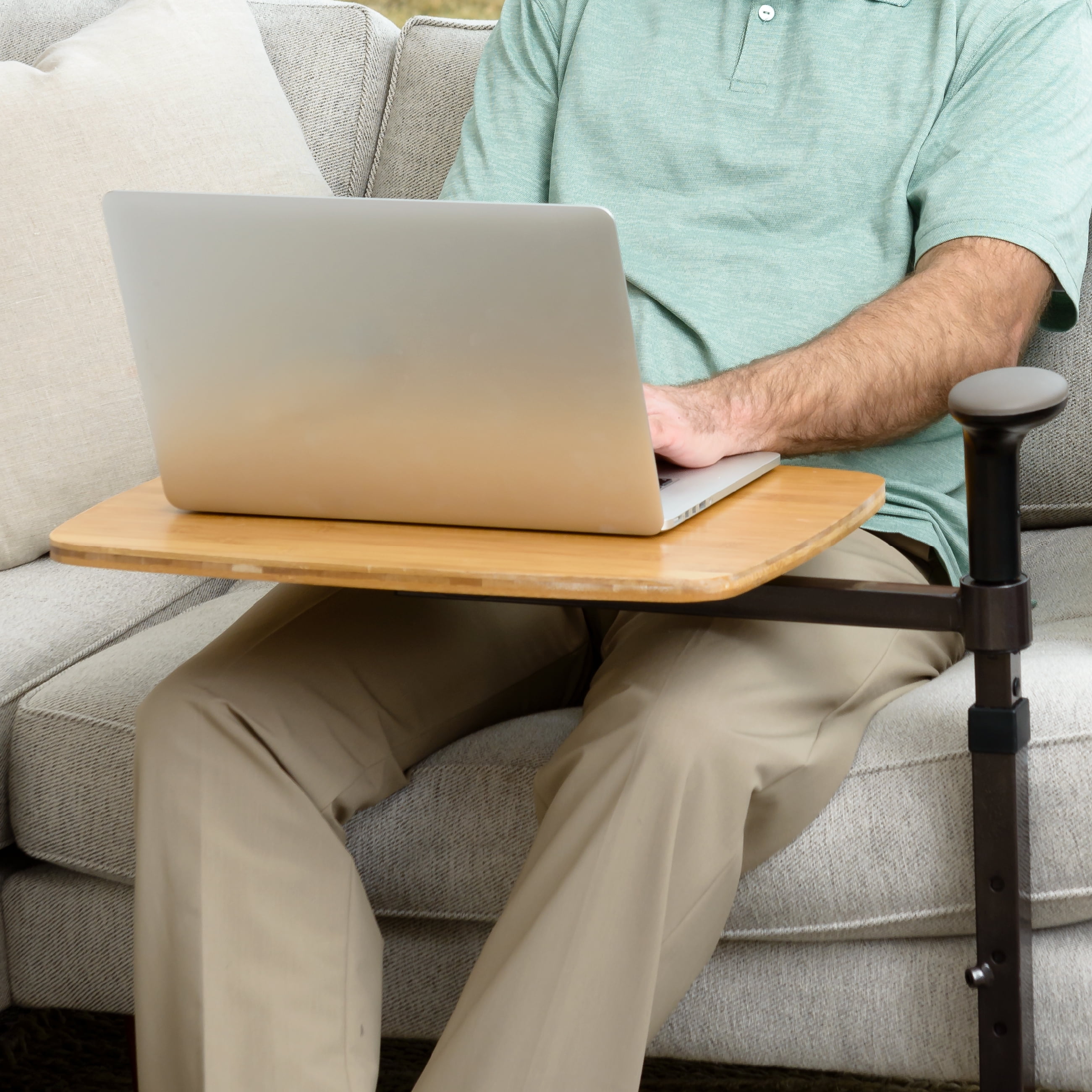 Stander Omni Tray, Adjustable Swivel TV Table with Stand Assist Handle - Image 2