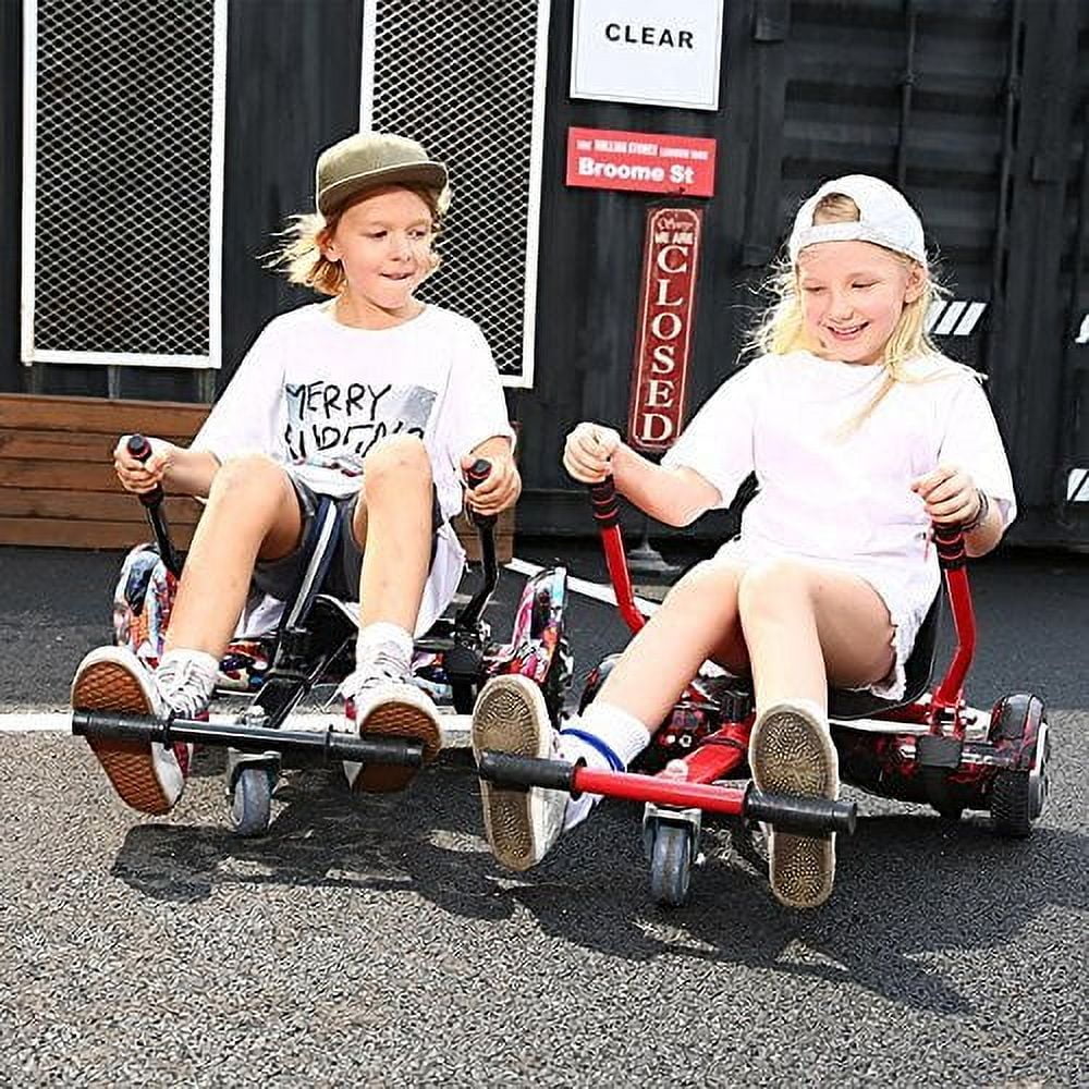 Hover Kart Go Kart Adjustable Attachment for 6.5" Hoverboard Buggy - Red - Image 2