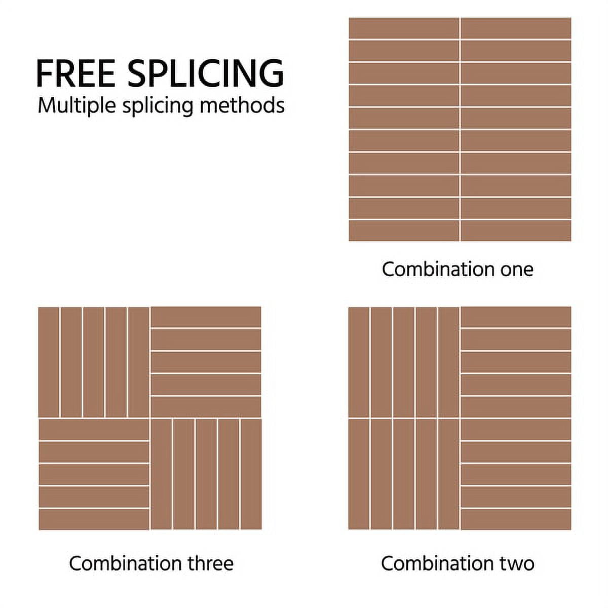 Renwick 12" x 12" Interlocking Wooden Floor Tiles, Outdoor and Indoor, 11 pieces, Brown Flooring Materials - Image 7