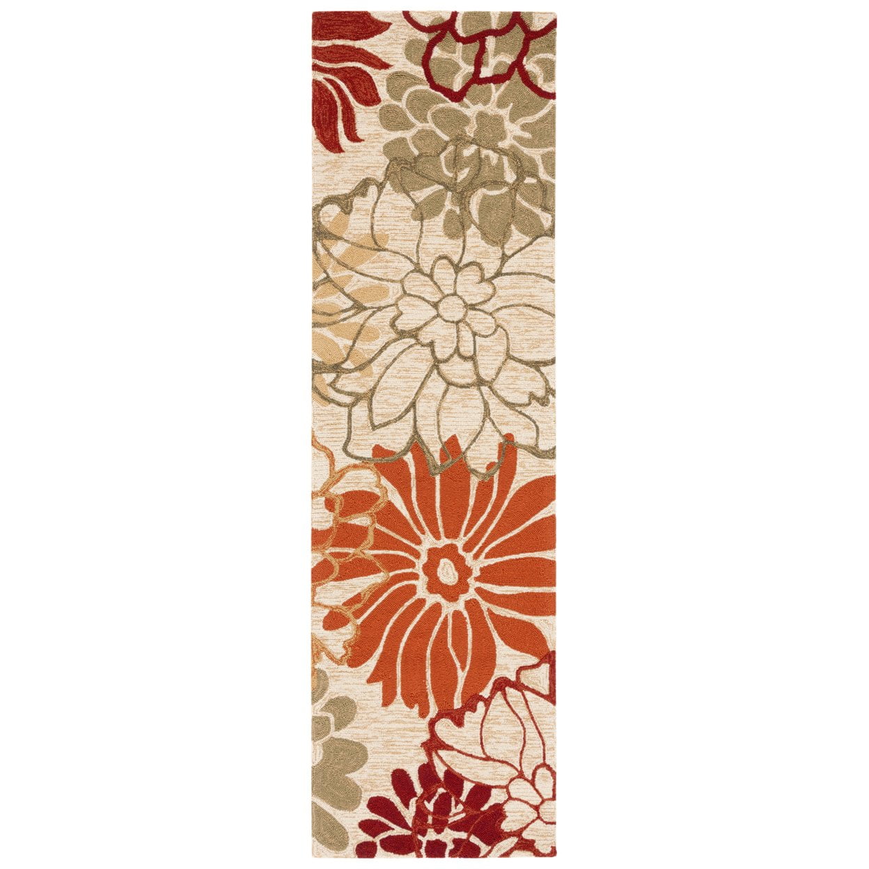 SAFAVIEH Four Seasons Emmalyn Floral Area Rug, Beige/Green, 5' x 7' - Image 2