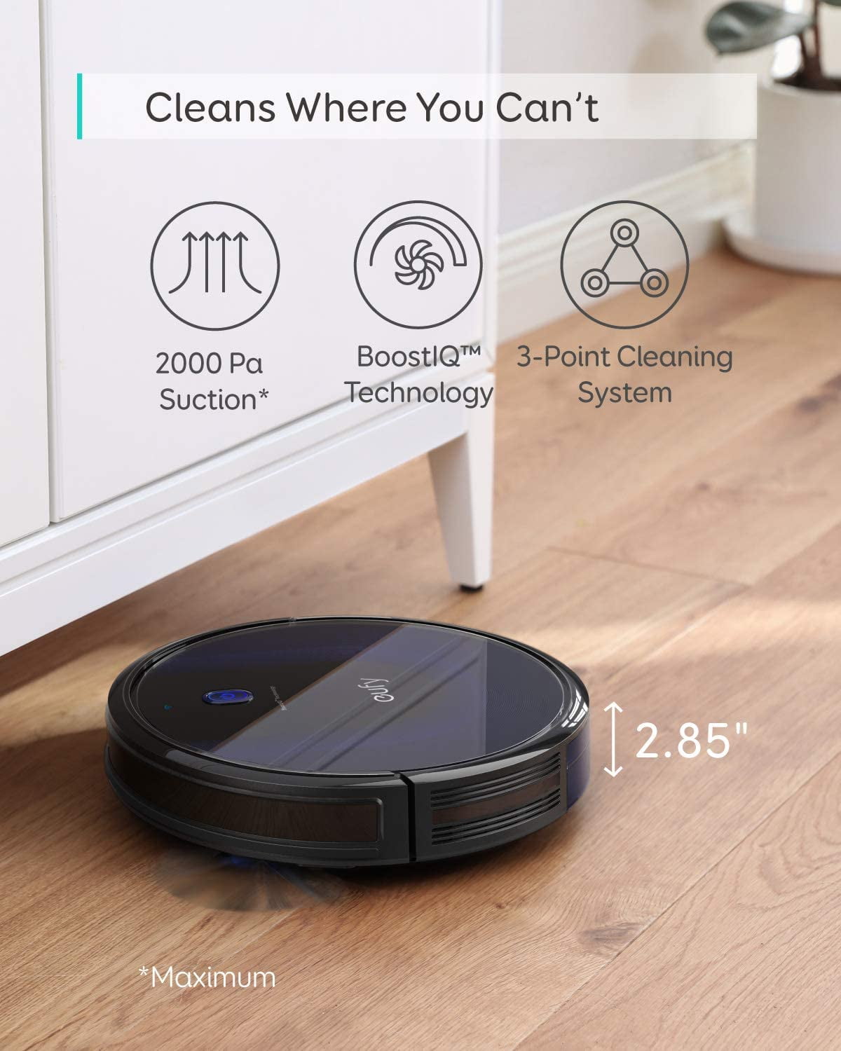 eufy BoostIQ RoboVac 15C MAX, Wi-Fi Connected, 2000Pa Suction, Robot Vacuum Cleaner - Image 5