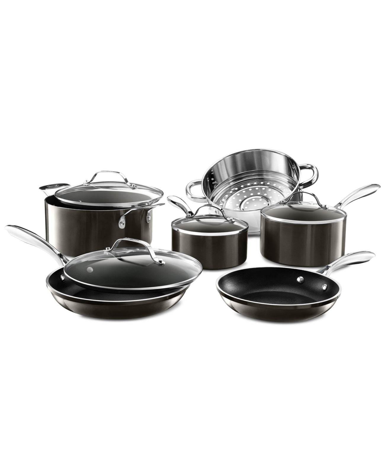 Gotham Steel Platinum 10-Pc. Cast Textured Nonstick Cookware Set - Image 2