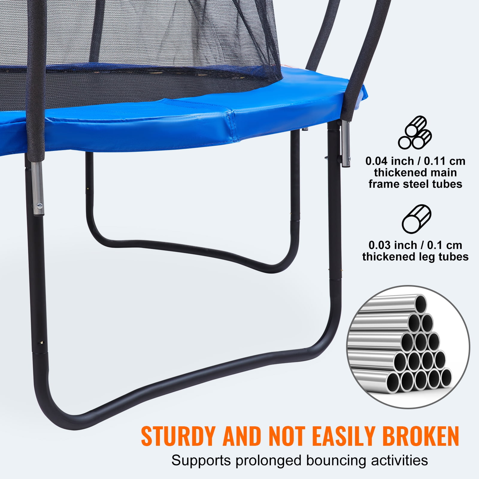 KFFKFF 10FT Outdoor Recreational Trampoline for Kids with safety Enclosure Net/Ladder Indoors Outdoors Free shipping! - Image 6