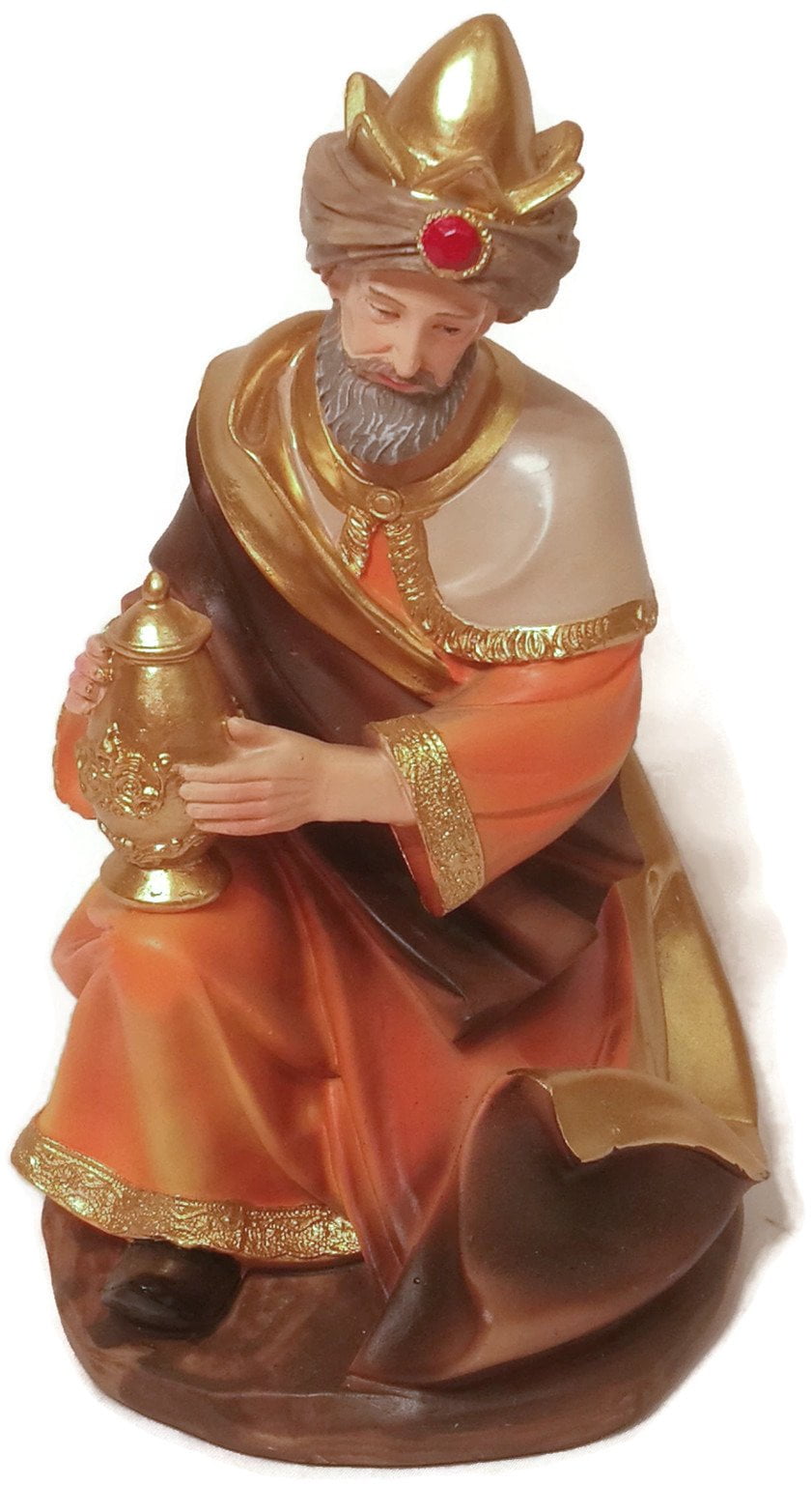 Faithful Treasure 12 inch tall 11 Piece Set of Large Nativity Scene Figurines for Christmas Decoration - Image 9