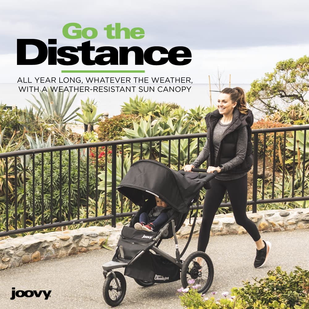 joovy Zoom 360 Ultralight Jogging Stroller, Red - Image 4