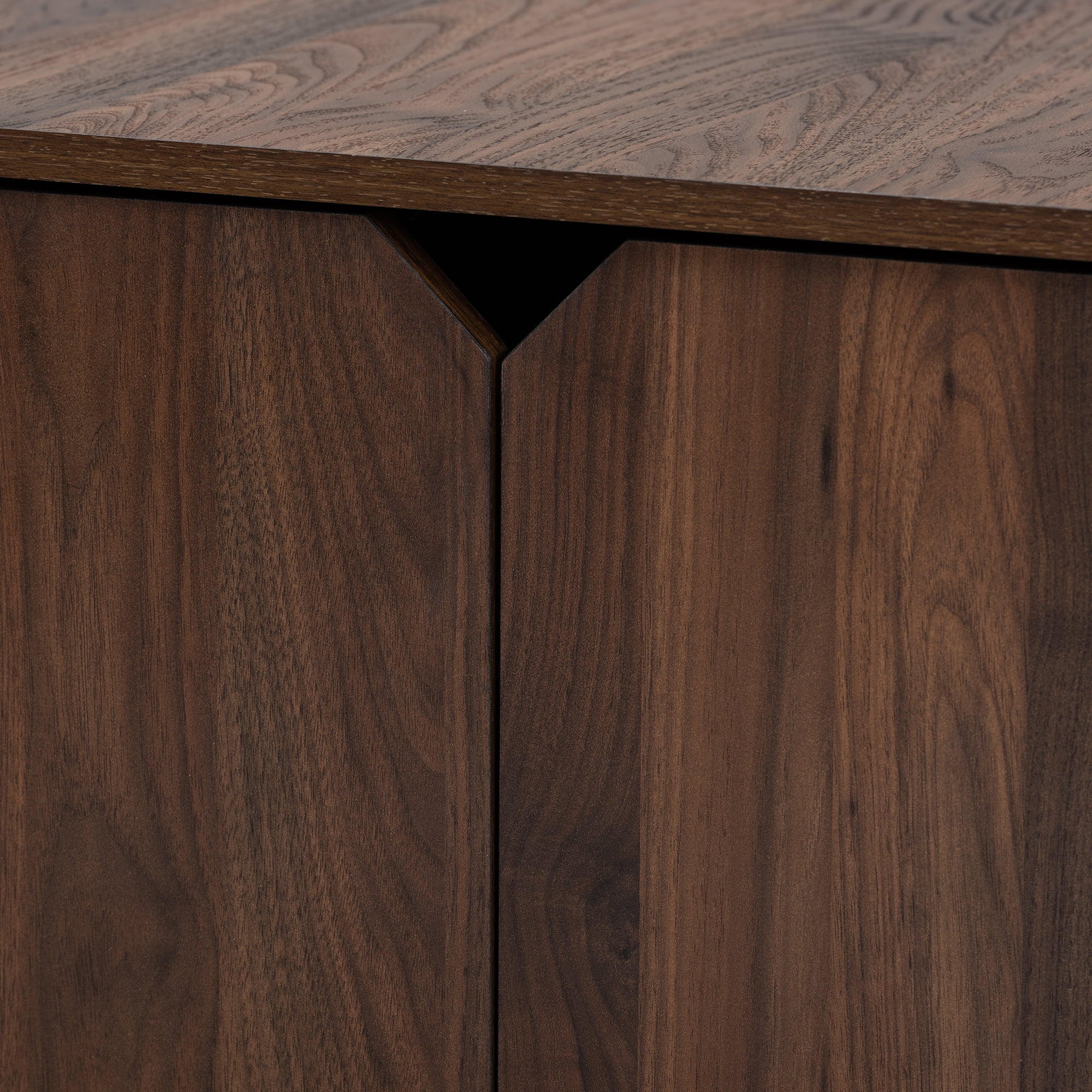 Baxton Studio Jasper Modern and Contemporary Walnut Brown Finished 2-Door Wood Cat Litter Box Cover House - Image 8