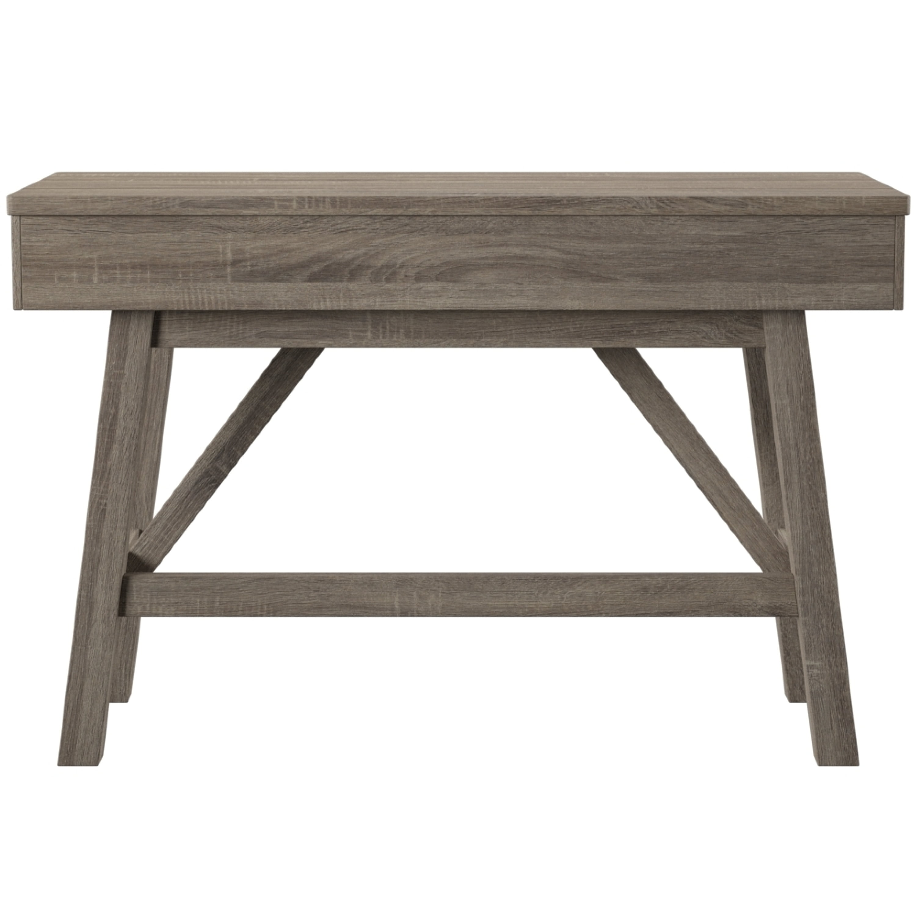 Linon Myrtis 2-Drawer Desk, 47" Wide, Gray Finish - Image 2