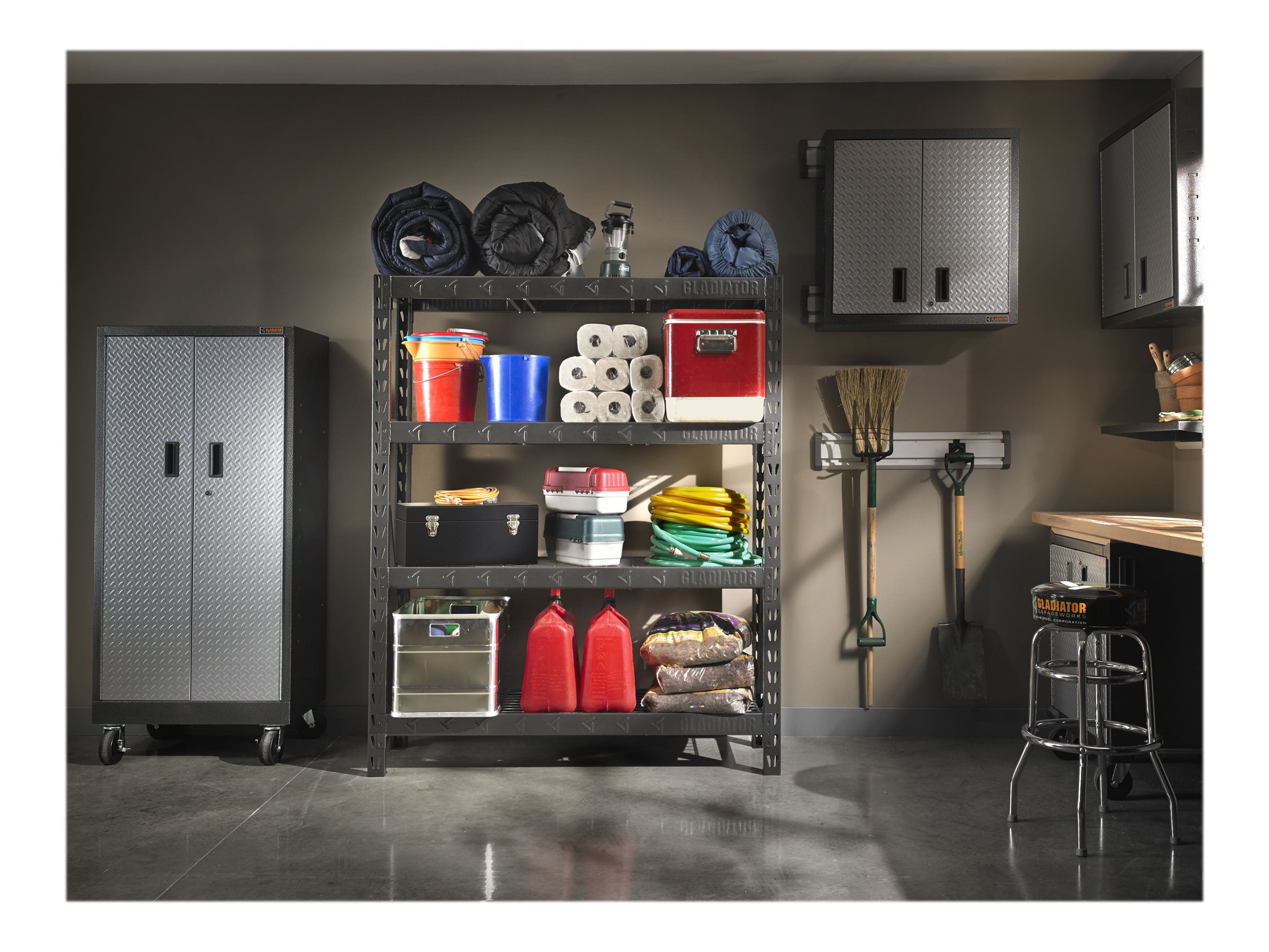 GLADIATOR 60" WIDE HEAVY DUTY RACK WITH FOUR 18" DEEP SHELVES - Image 8