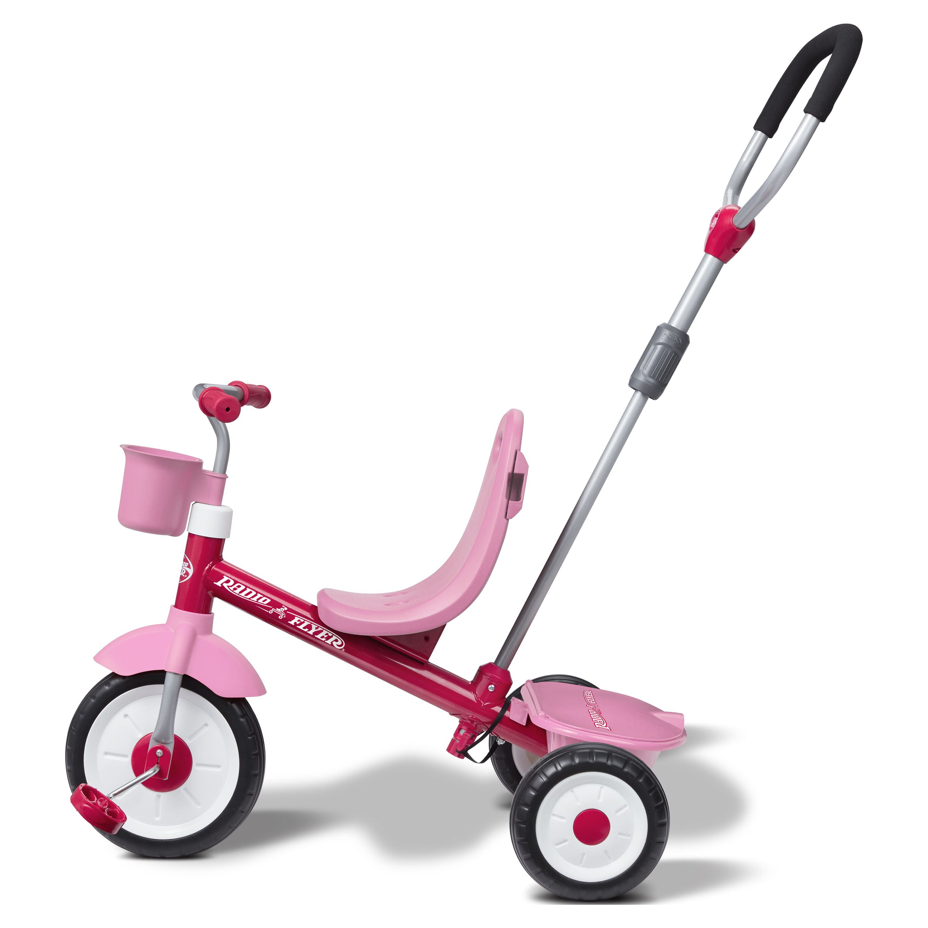 Radio Flyer 4-in-1 Stroll 'N Trike Infant and Toddler Tricycle Stroller, Pink - Image 5