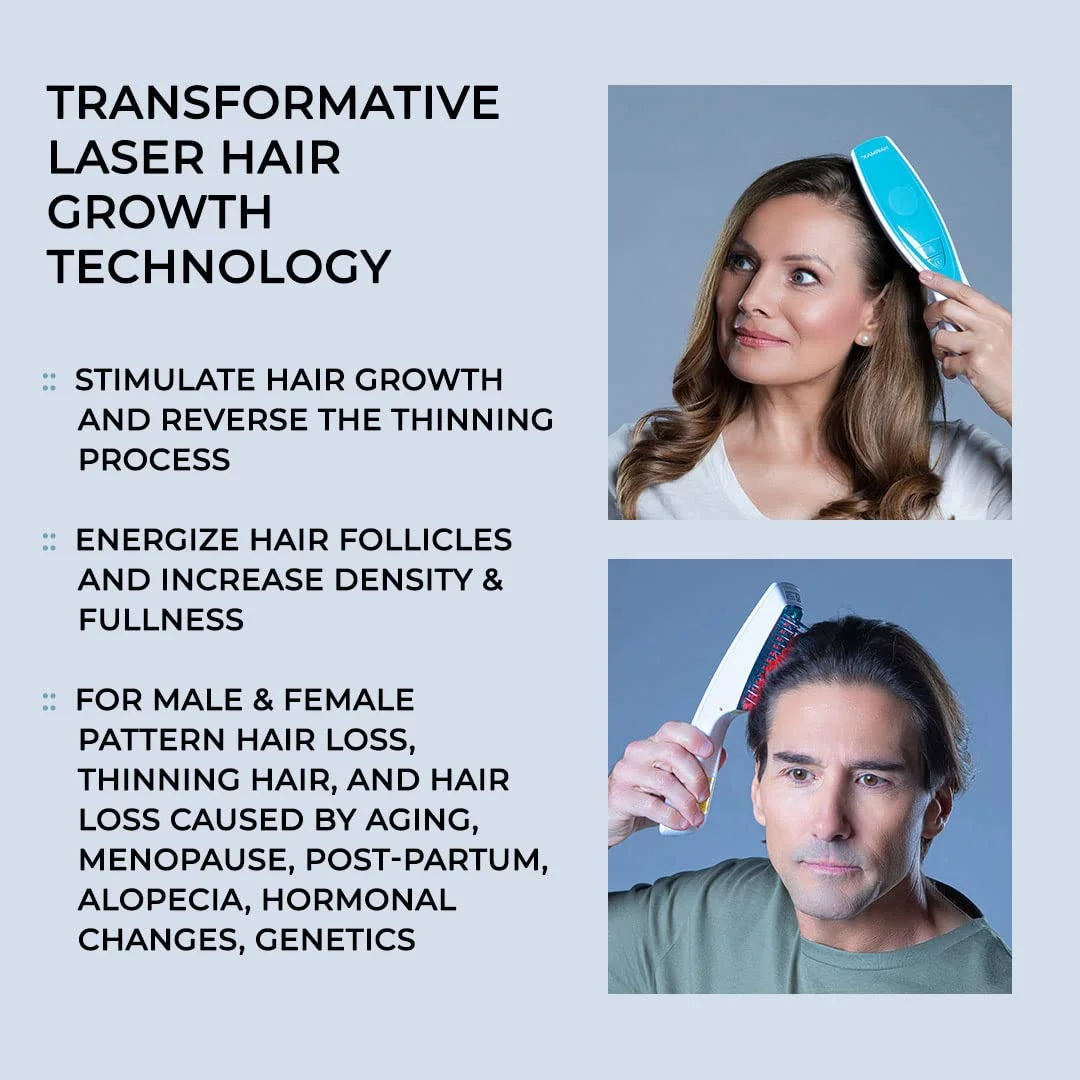 Hairmax Ultima 12 LaserComb- (FDA Cleared) Laser Hair Regrowth Treatment Device for Men & Women - Reverses Thinning Hair Loss - Red Light Therapy to Stimulate Hair Growth - Cordless Design - Image 5