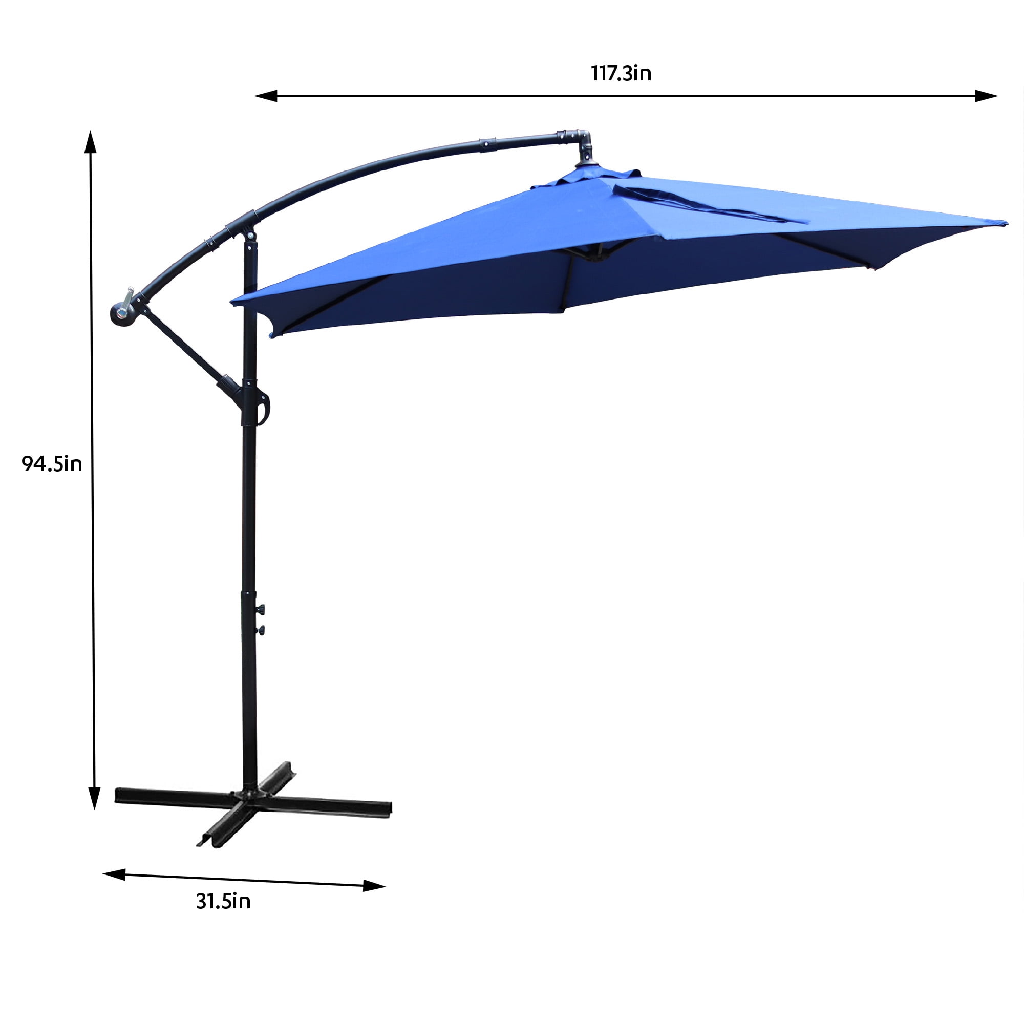Abble 10 ft. Cantilever Umbrella Navy - Image 4