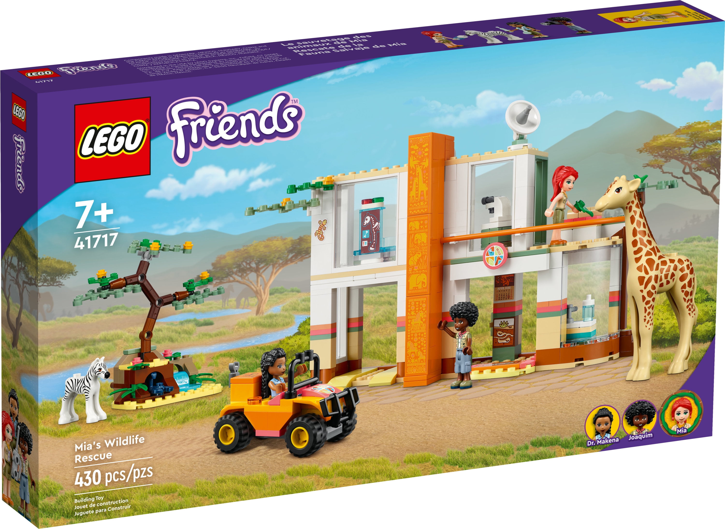 LEGO Friends Mia's Wildlife Rescue Toy 41717 with Zebra and Giraffe Safari Animal Figures Plus 3 Mini Dolls - Image 2