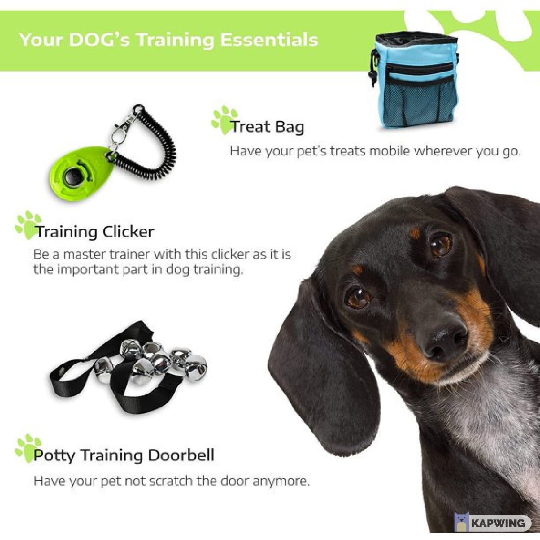 SETONWARE Puppy Starter Kit, Dog Toys, Dog Bed Blankets, Puppy Dog Grooming Tool, Training, Toys, Training Bells Dog Leashes Accessories for Dogs Gift for New Puppies Green 23 Pieces - Image 6