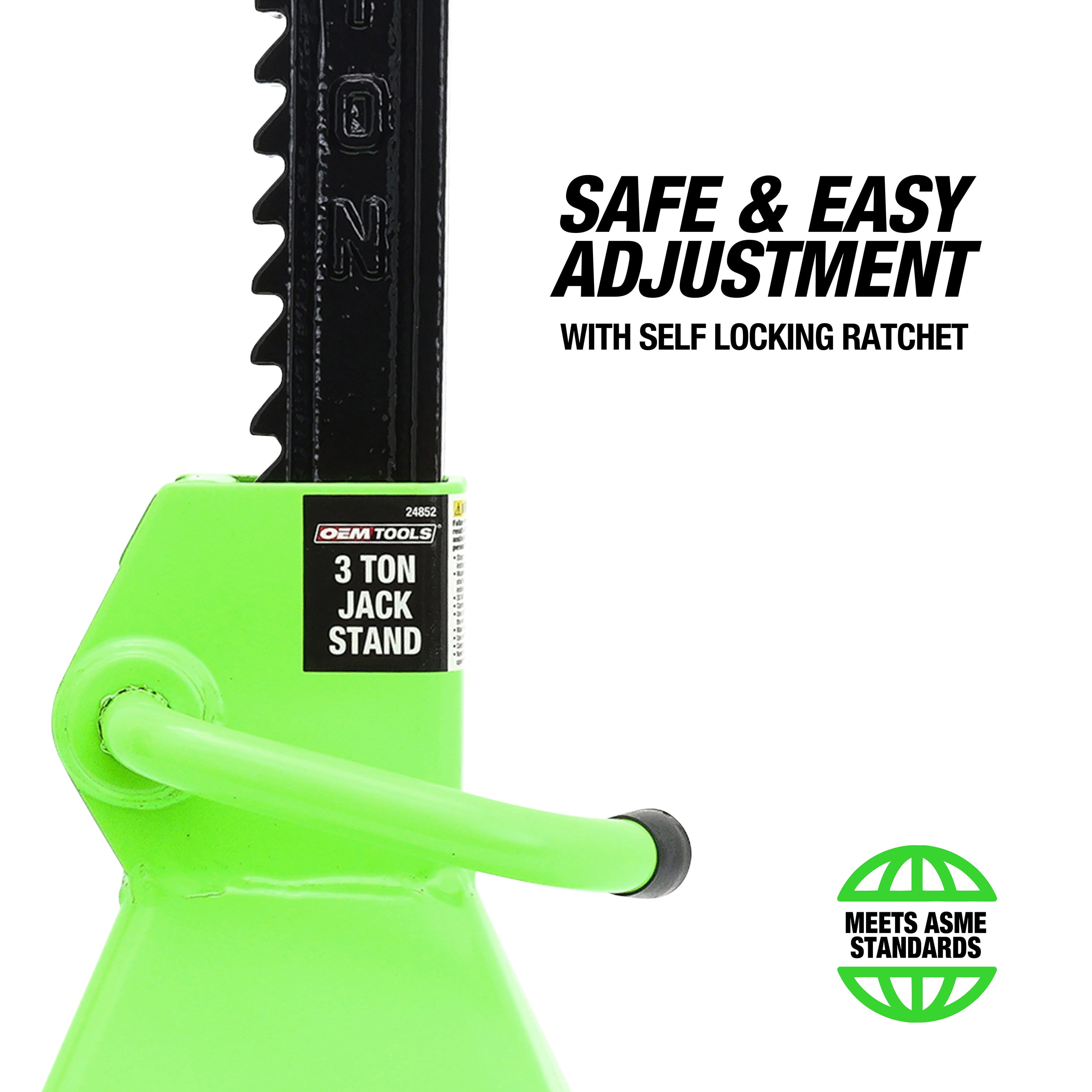 OEMTools 3 Ton Jack Stands, 2 Piece - Image 7