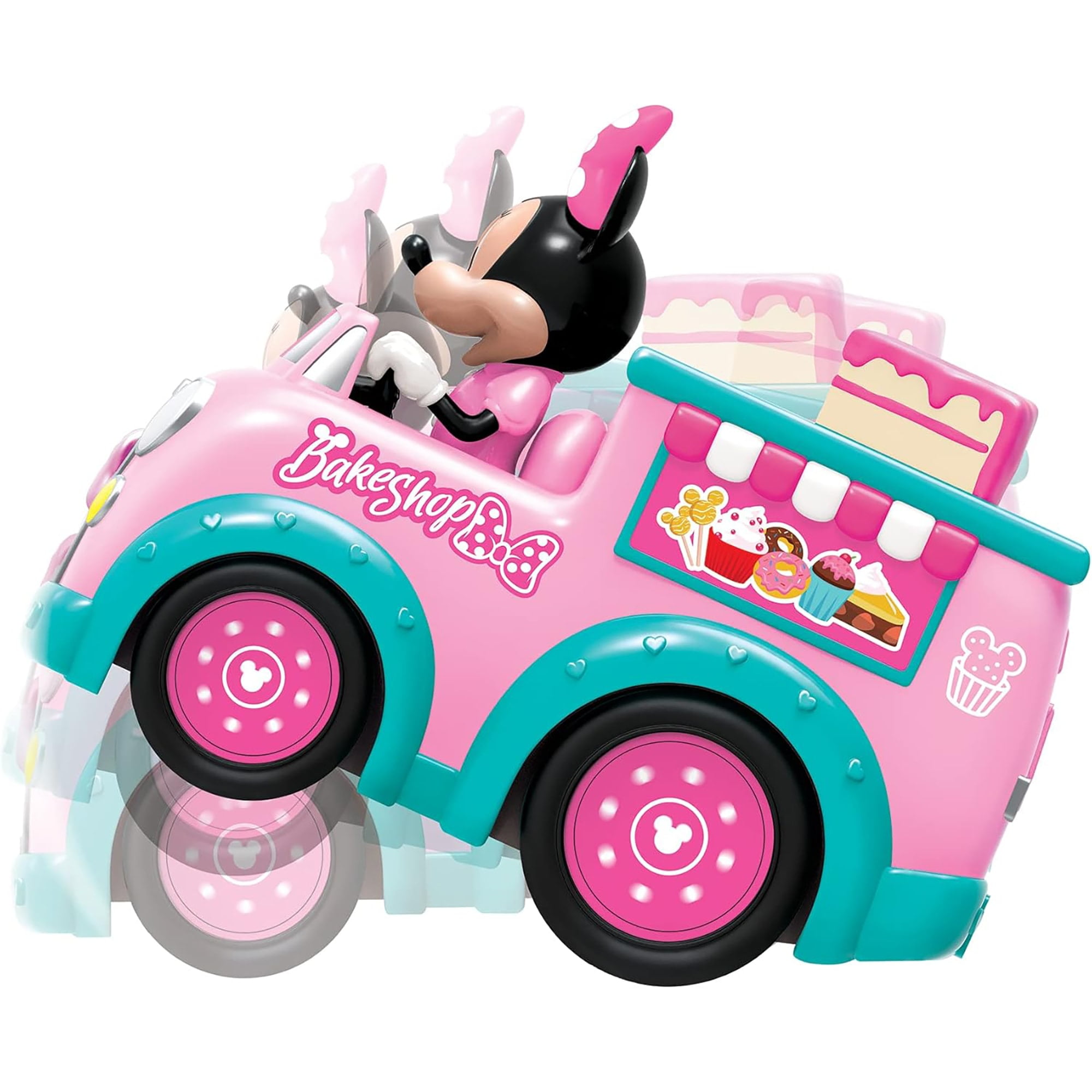 Disney Junior: 9" RC - Minnie's Bakeshop Truck – 2.4 GHz Full-Function Remote Control Minnie Mouse Vehicle, Perform Wheelies & Spins, Kids Ages 3+ - Image 7