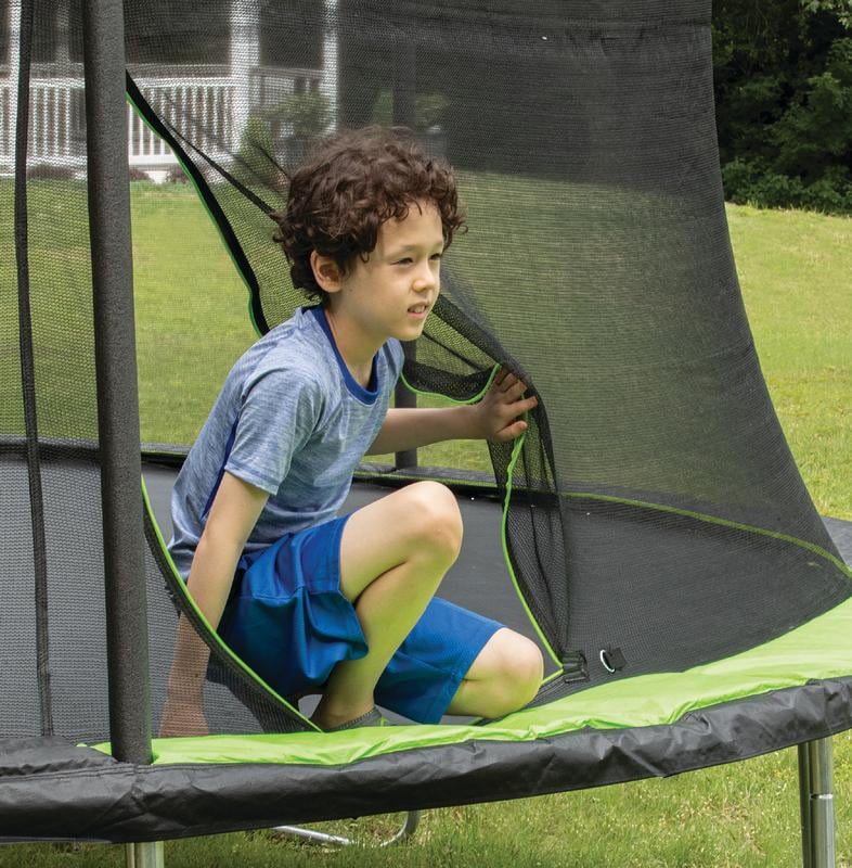 JumpKing 14ft Trampoline and Enclosure - Black/ Lime Green - Image 3