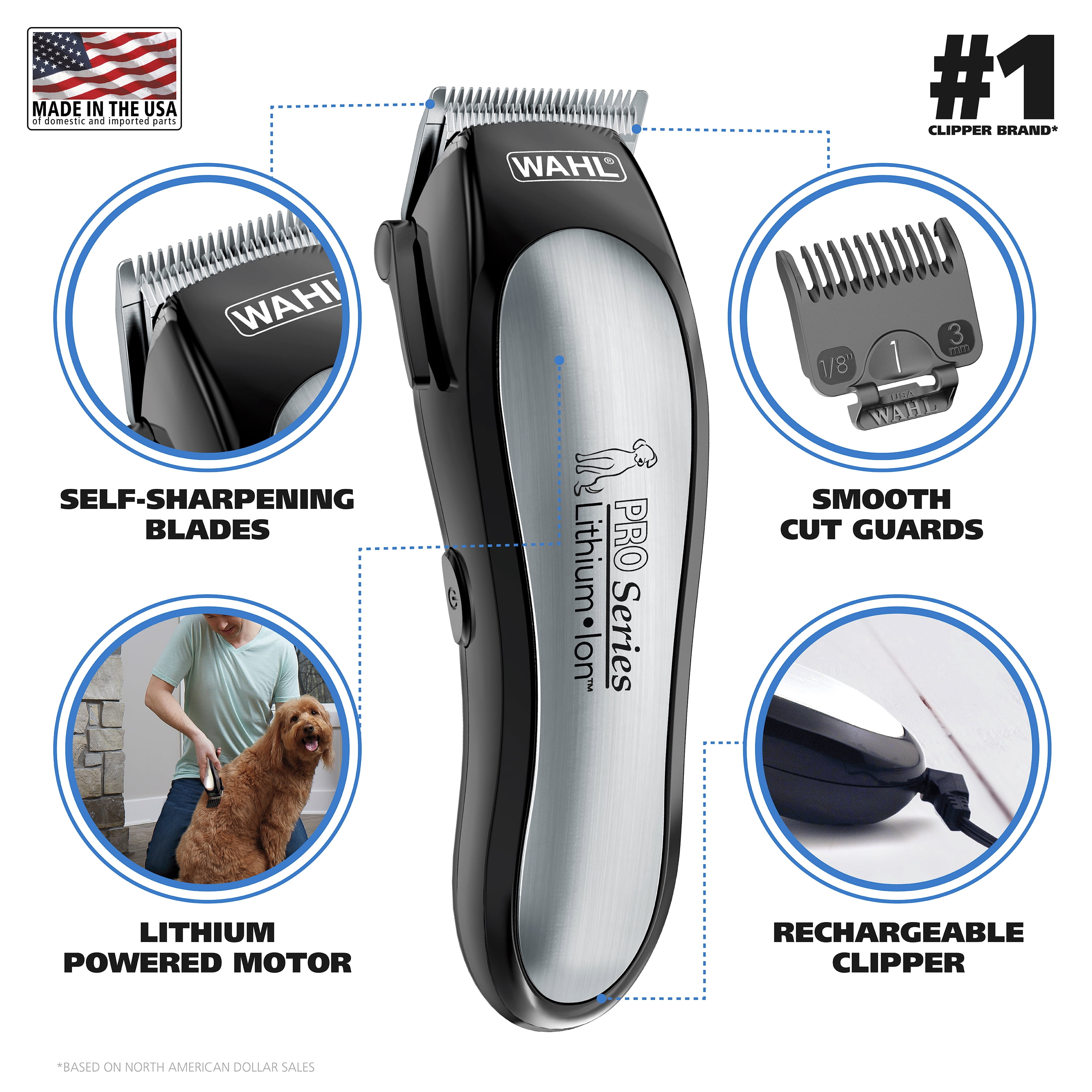Wahl Lithium Ion Pro Series Cordless Dog Pet Clipper , 9177 - Image 6