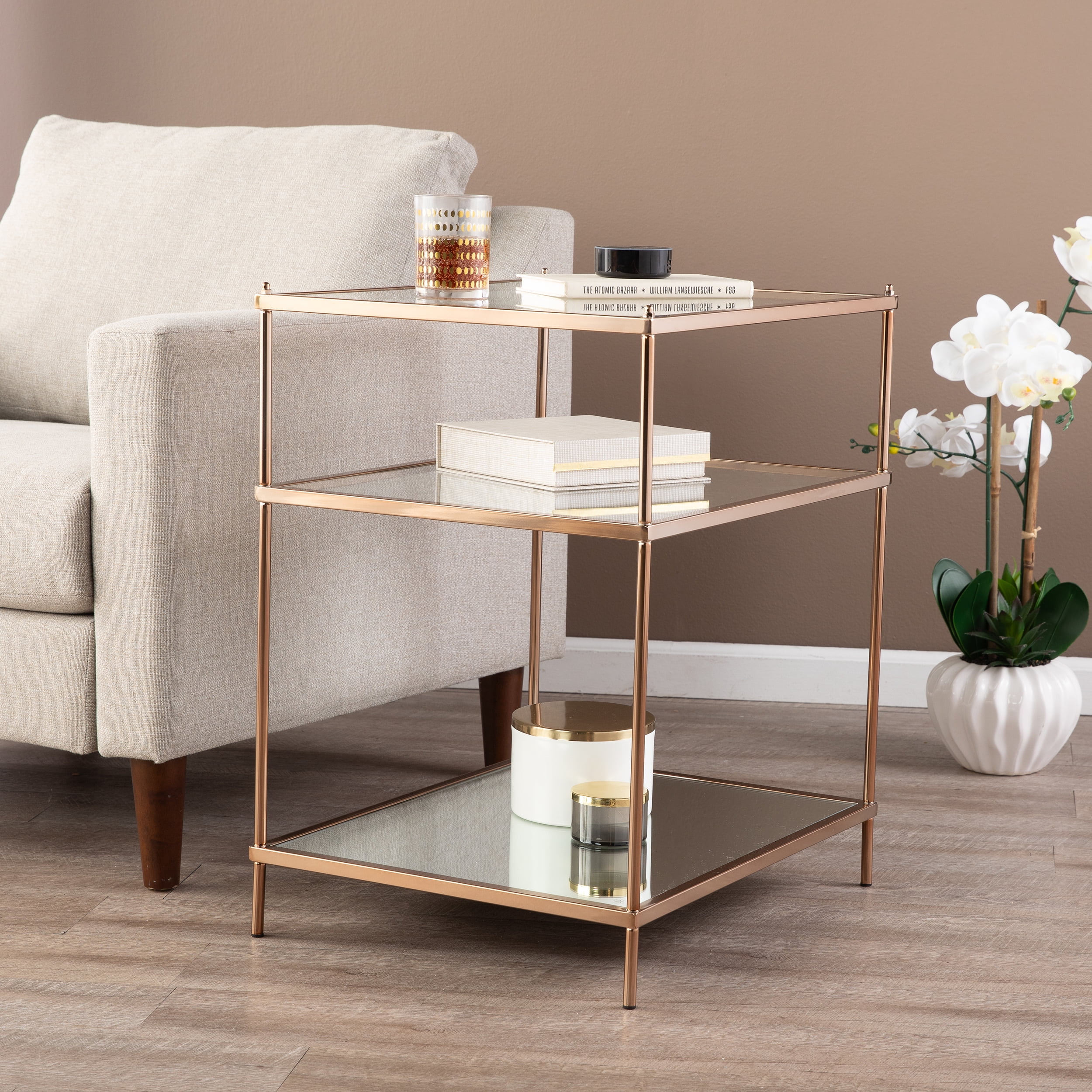 SEI Furniture Knox Side Table - Copper 22 x 26.75 - Image 3