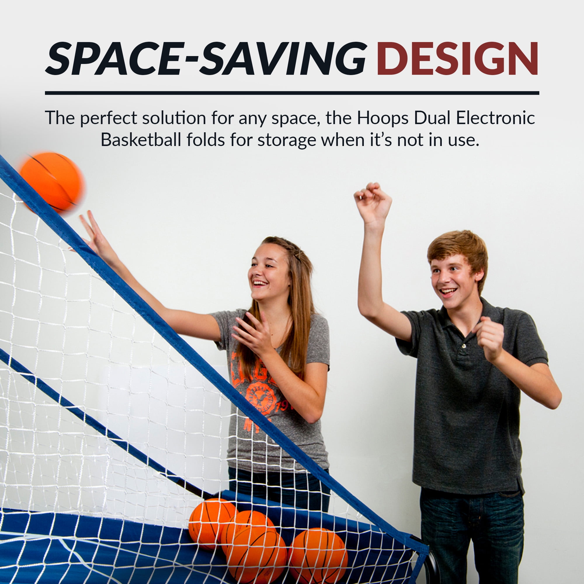 Hathaway Hoops Dual Basketball Arcade Game with Electronic Digital Scoring - Image 2