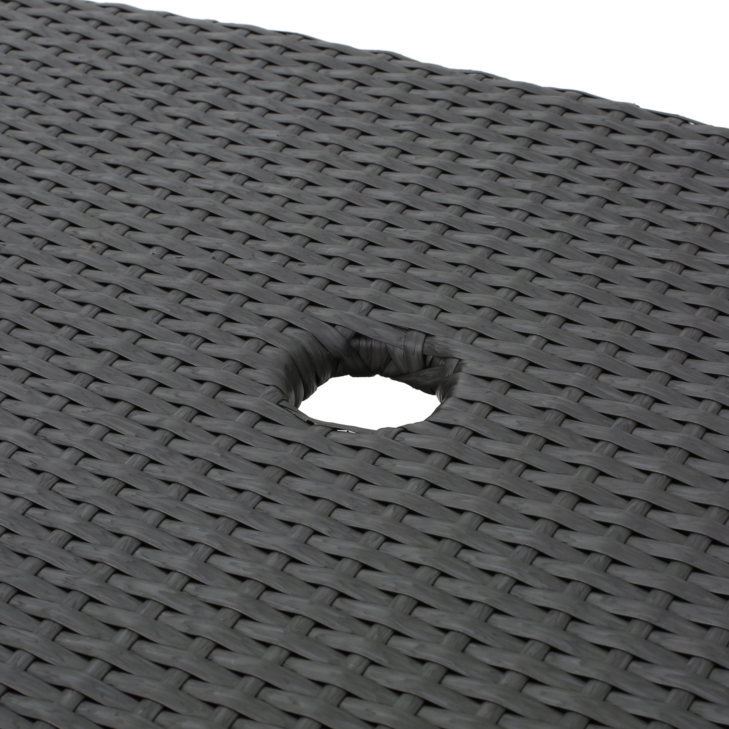 Amarelle Outdoor Wicker Side Table, Grey - Image 4