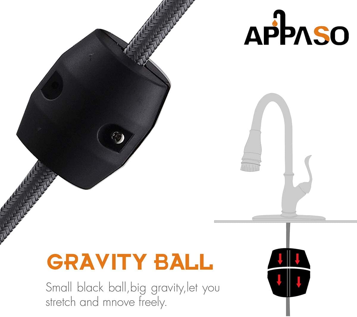 APPASO Pull Down Kitchen Faucet with Sprayer Oil Rubbed Bronze Single Handle 170ORB - Image 3