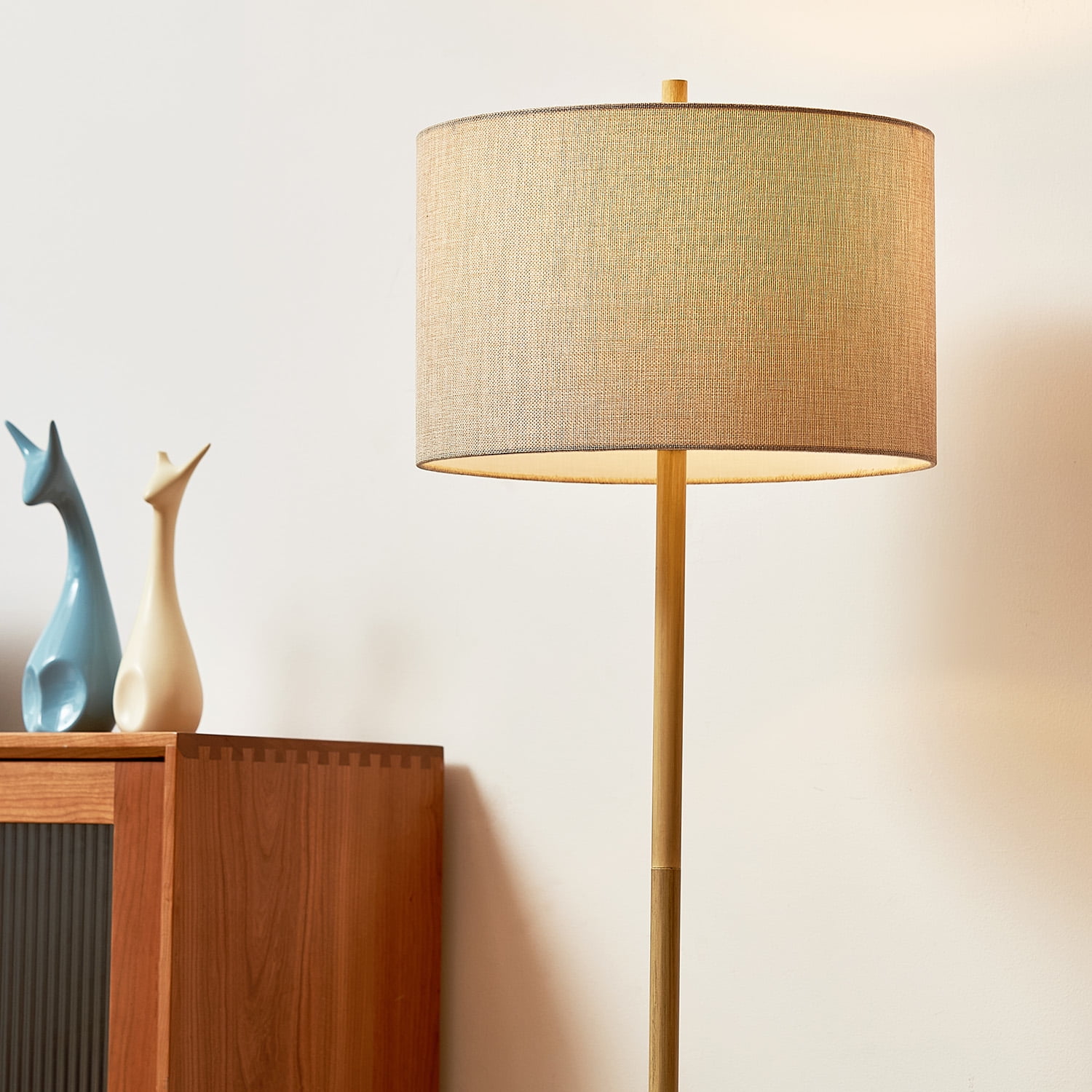 Globe Electric Cove 62" Light Faux Wood Floor Lamp with Jute Shade, 91004427 - Image 10