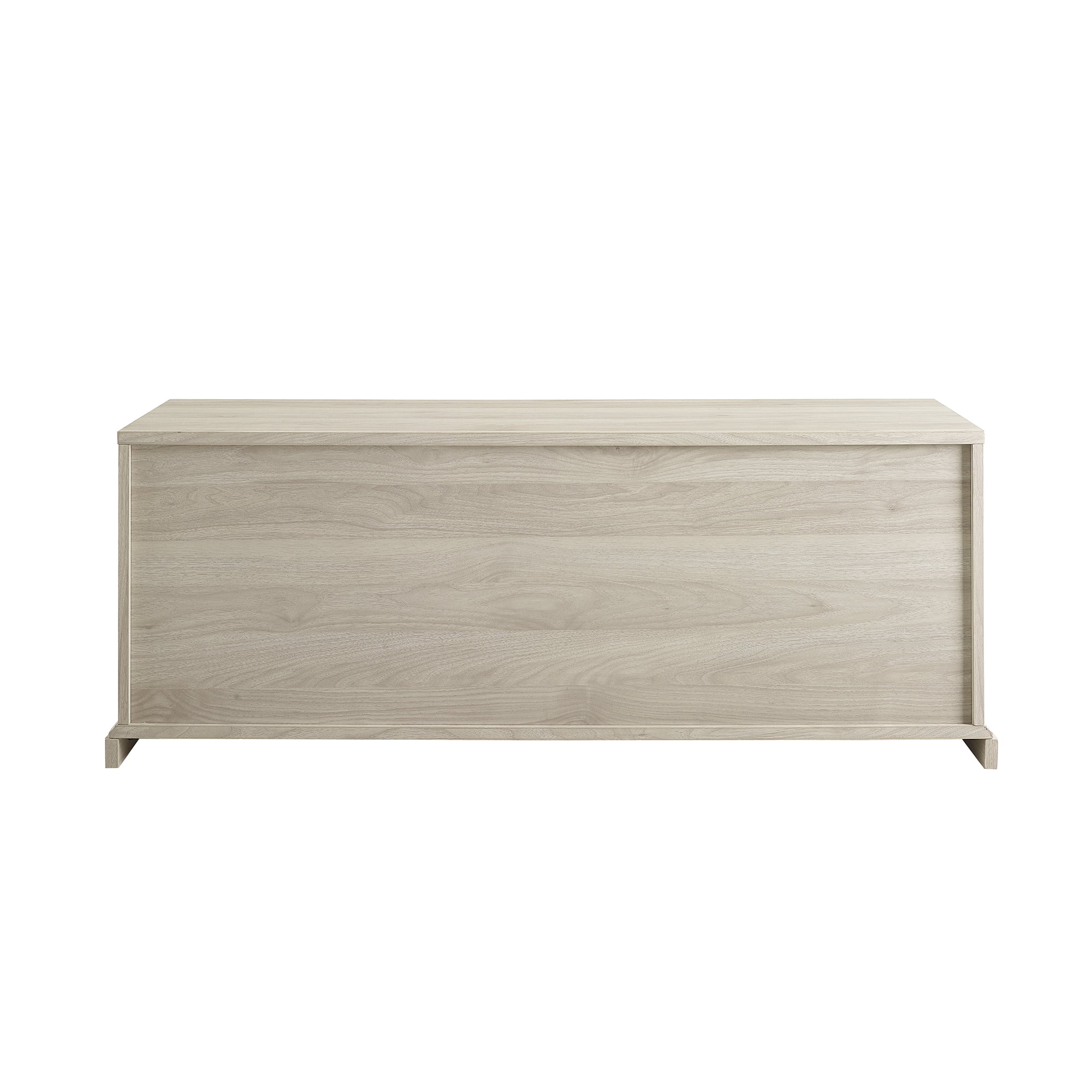 Woven Paths Dorset Grooved Sliding Barn Door Storage Bench, Birch - Image 2