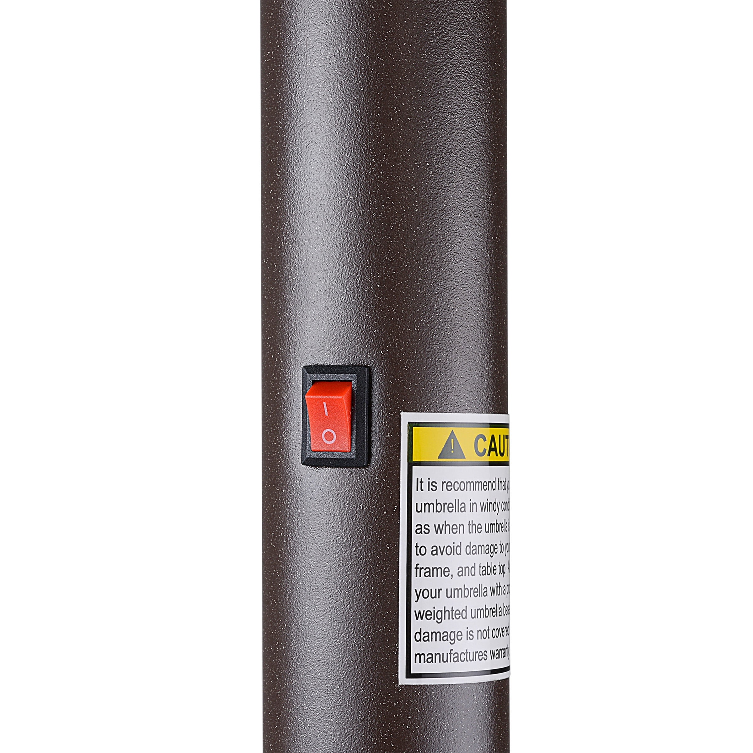 Villacera 9FT Outdoor Patio Umbrella with Solar Lights and Tilt, Brown - Image 8