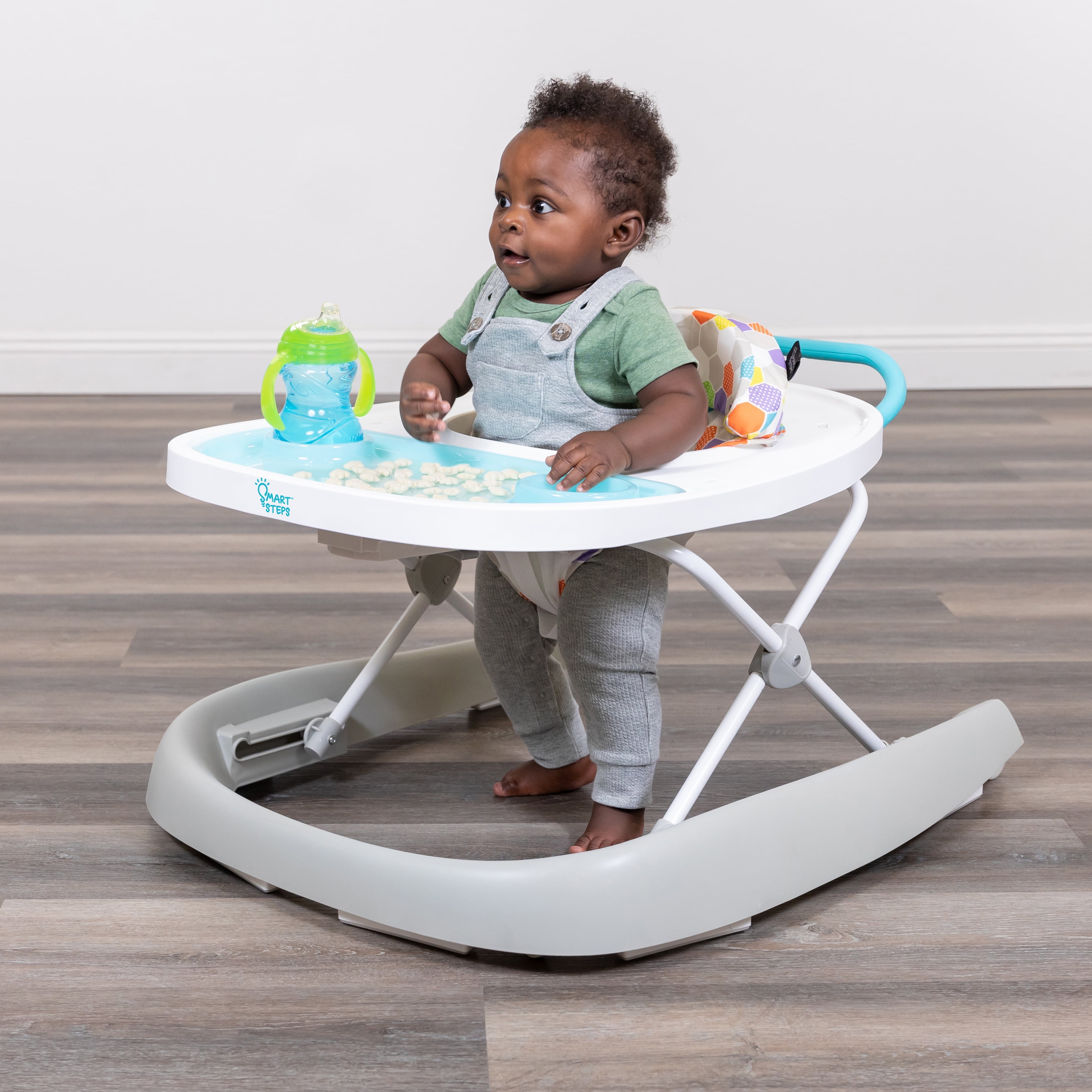 Smart Steps by Baby Trend Dine N' Play 3-in-1 Feeding Walker - Hexagon Dots - Image 7