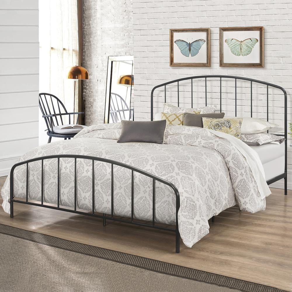 Hillsdale Furniture Tolland Arched Spindle Satin Black Metal Queen Bed - Image 2