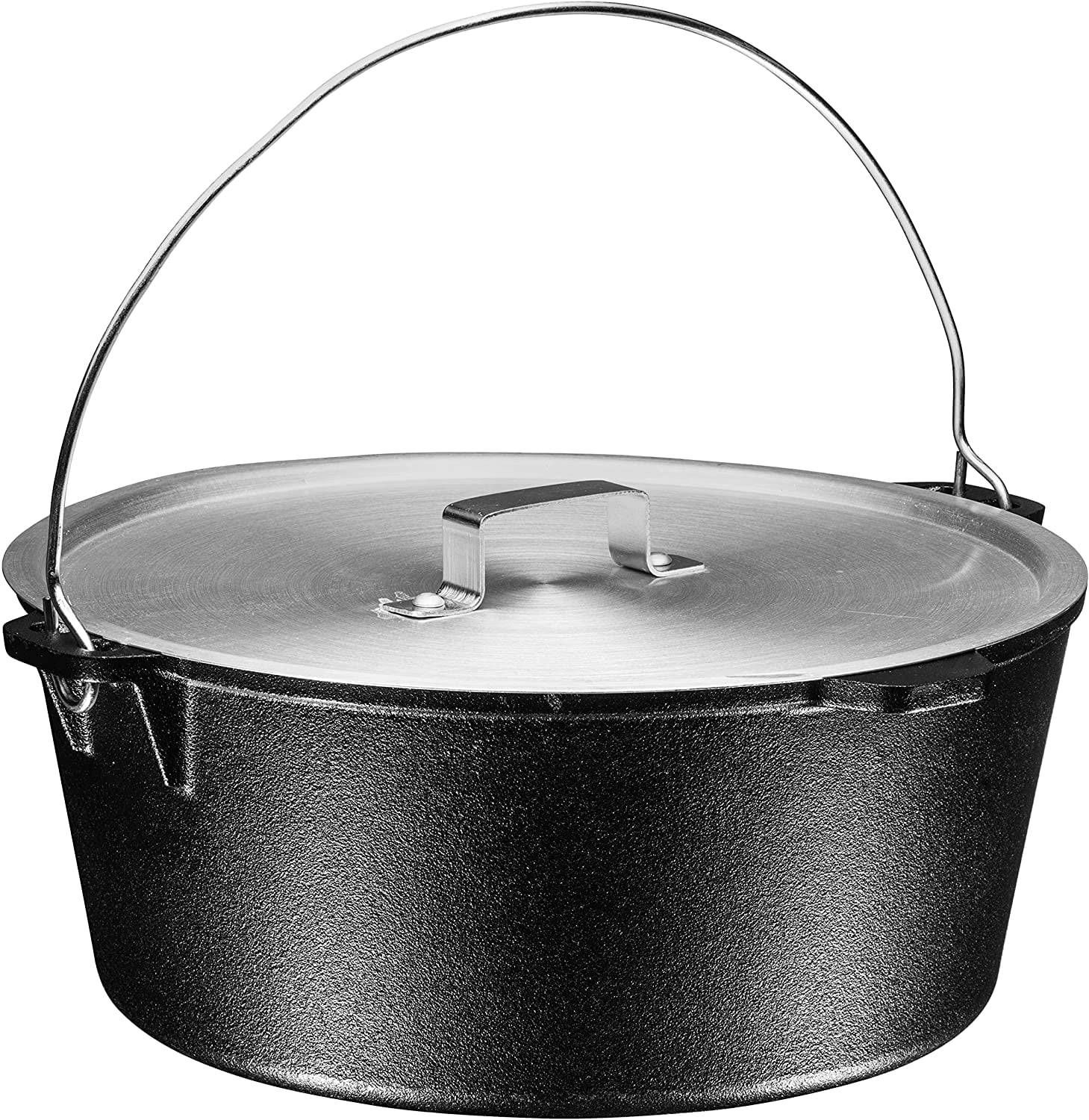 Bruntmor | Pre-Seasoned Cast Iron Fish Fryer 9 Quart Stock Pot Dutch Oven - Image 2
