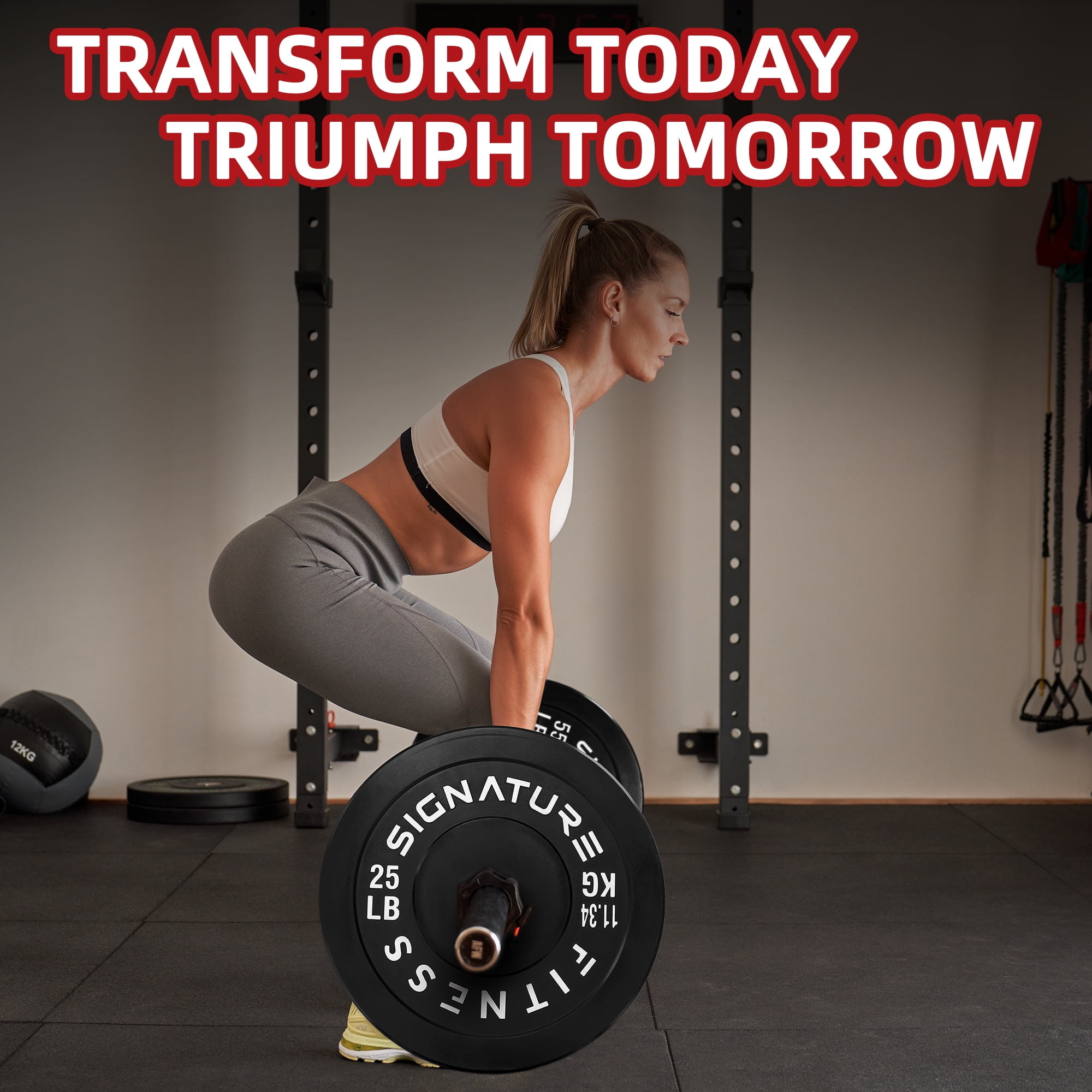 BalanceFrom 35LB Pair Black Olympic Bumper Plates, 100% Virgin Rubber, Low Odor, 2-Inch Hole, Weightlifting & Home Gym Use, 70LB Total - Image 3