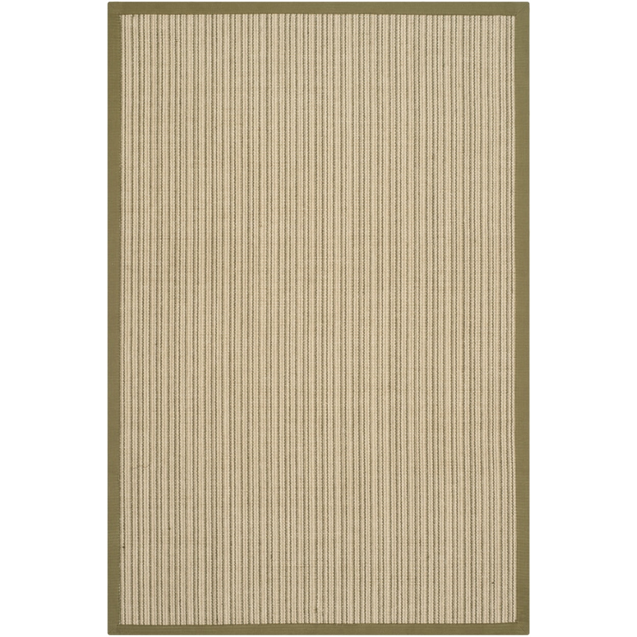 SAFAVIEH Natural Fiber Aspen Striped Sisal Area Rug, Green, 4' x 6' - Image 4