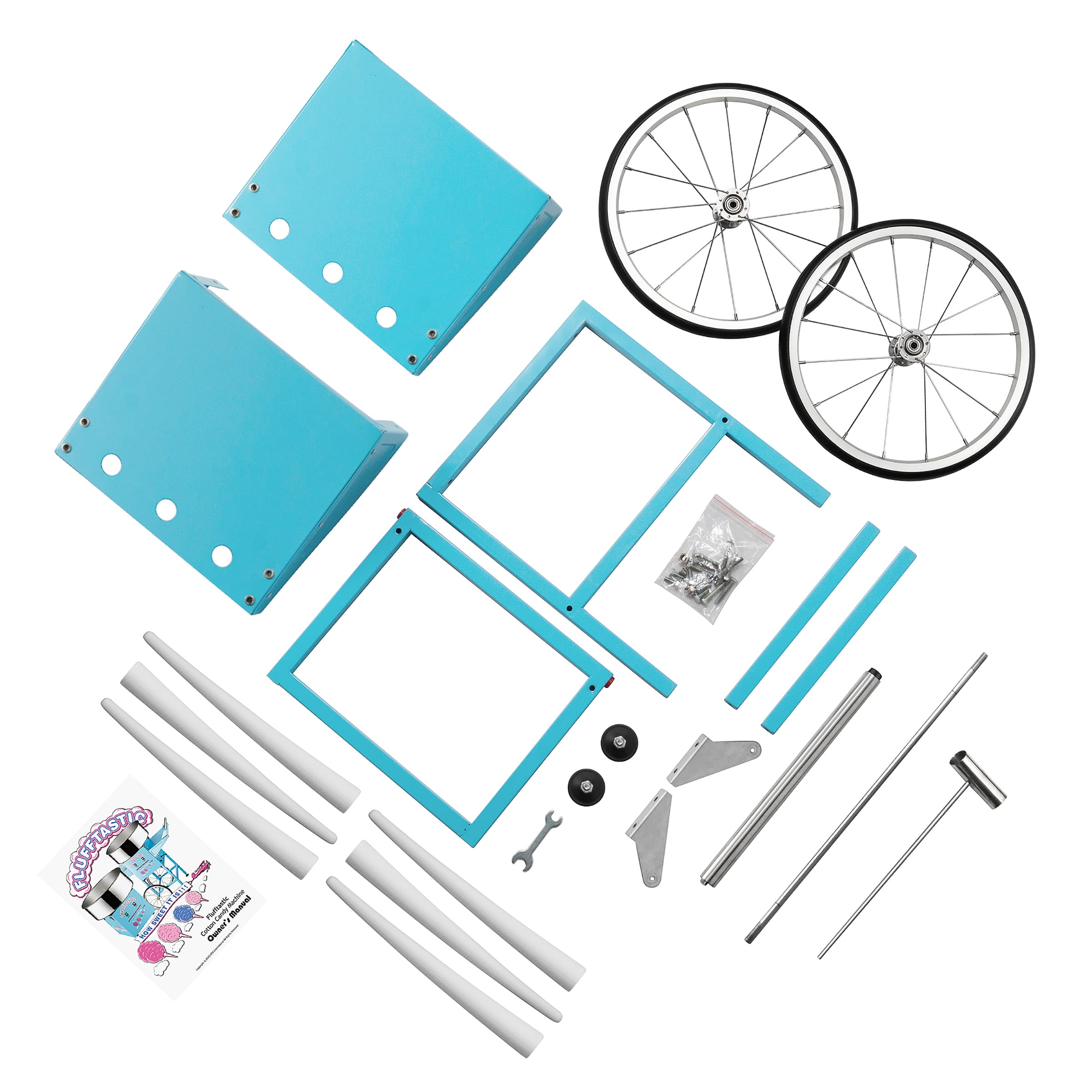 Great Northern Popcorn Flufftastic 1000W Cotton Candy Machine Cart, Blue - Image 5