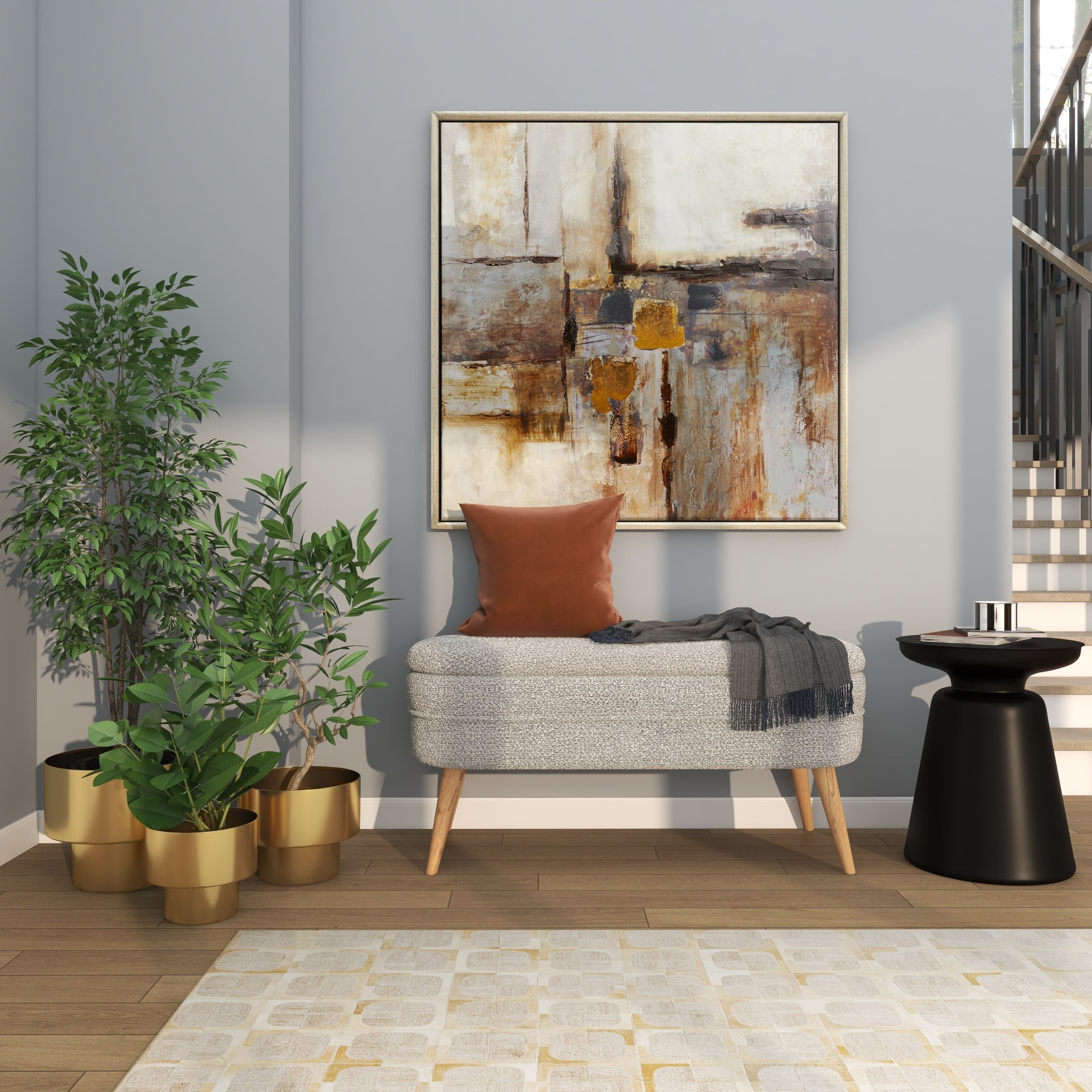 DecMode 7", 8", 10"H Brushed Gold Metal Planter (3 Count) - Image 8